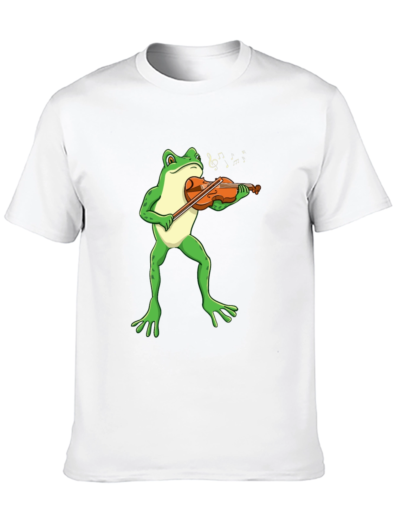 Black Frog Violinist T-Shirt - Funny Music Tee view 10