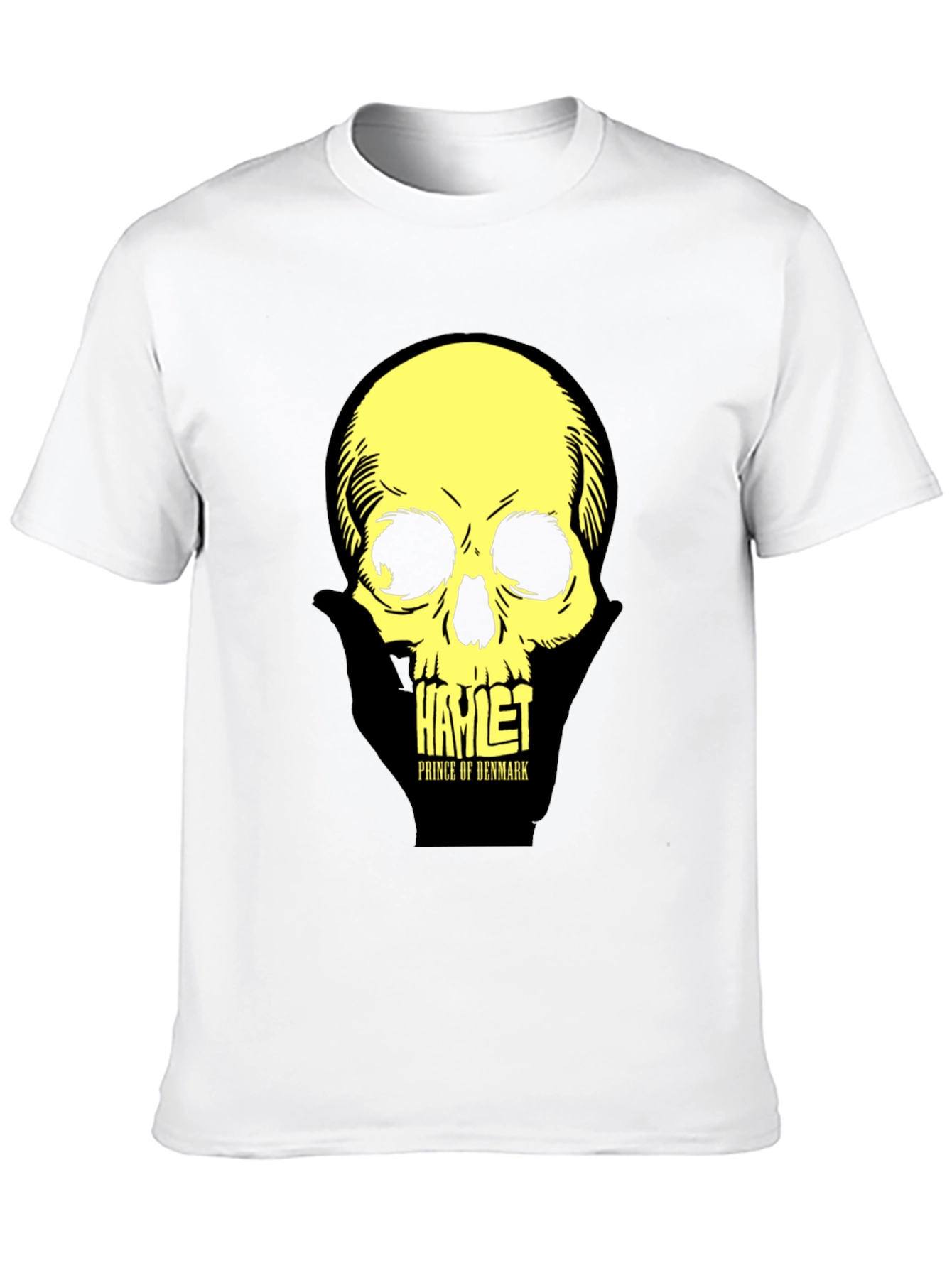 Black Hamlet Skull T-Shirt: Prince of Denmark Graphic Tee view 10