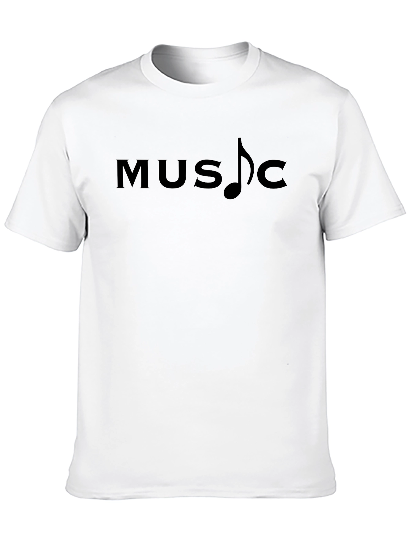 Black Music Note Graphic Tee - Soft Cotton Blend T-Shirt view 10