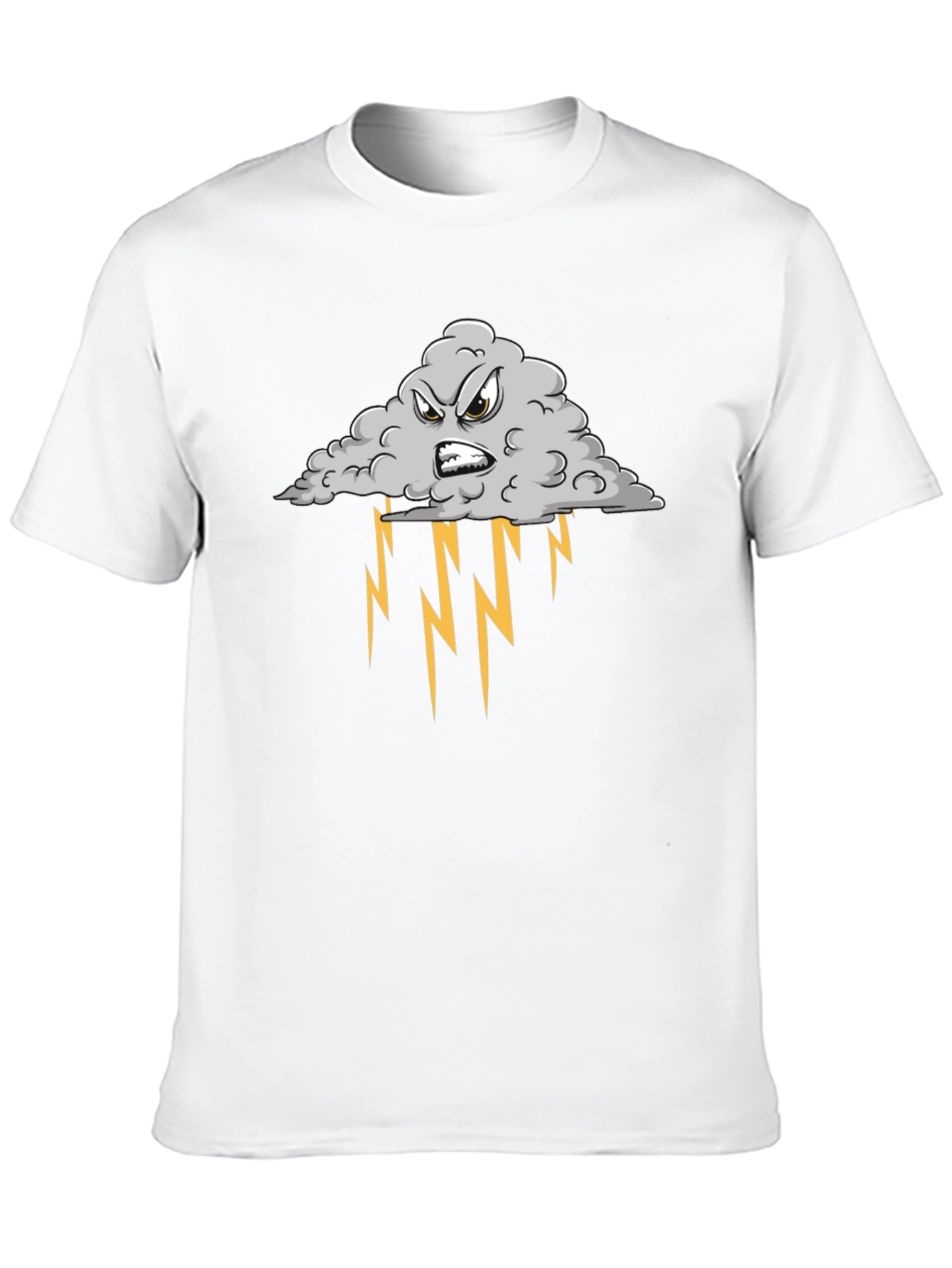 Black Storm Cloud Graphic Tee - Black Cotton T-Shirt view 10