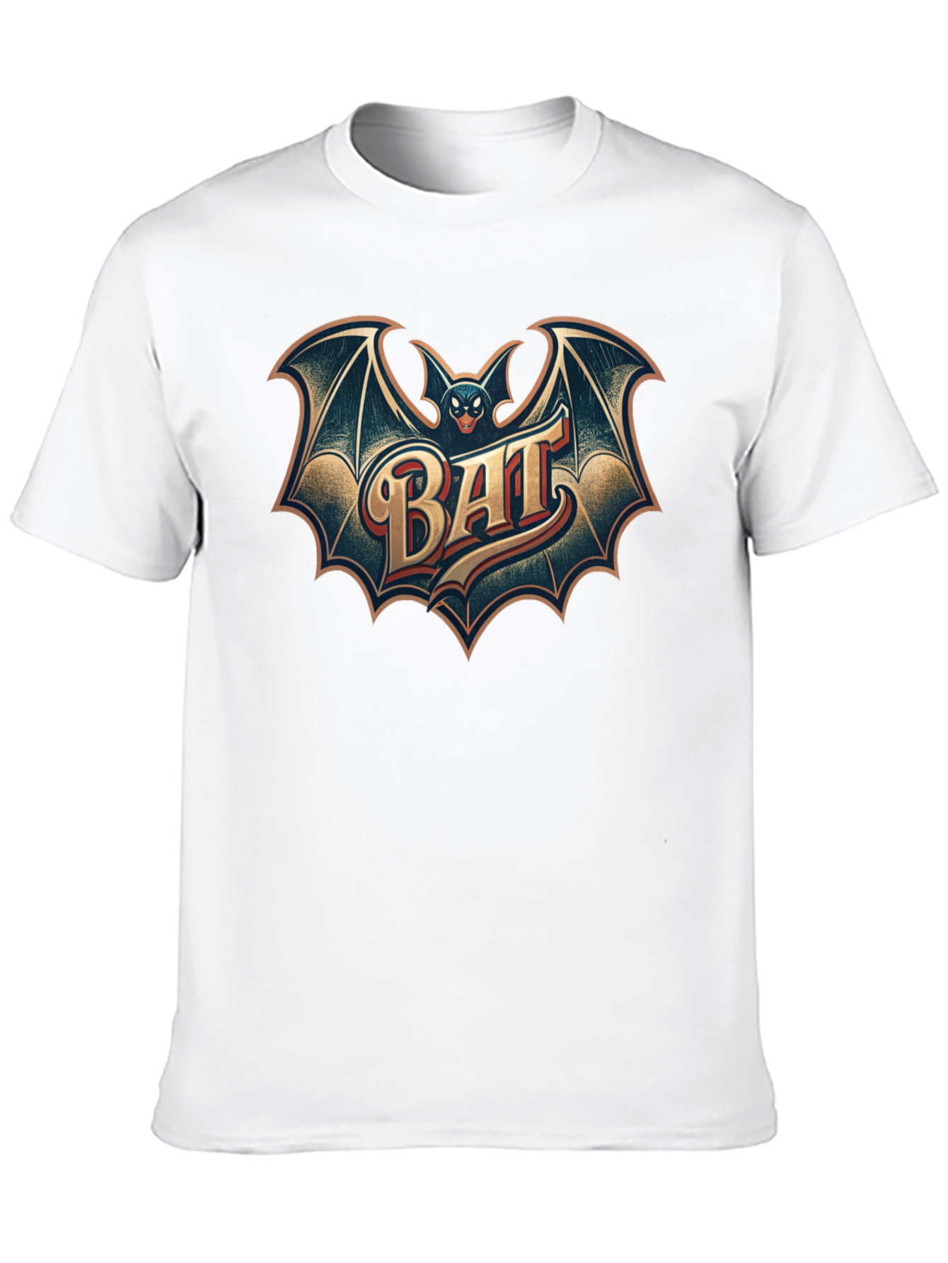 Black Vintage Bat Graphic Tee - Classic Cool Style view 10