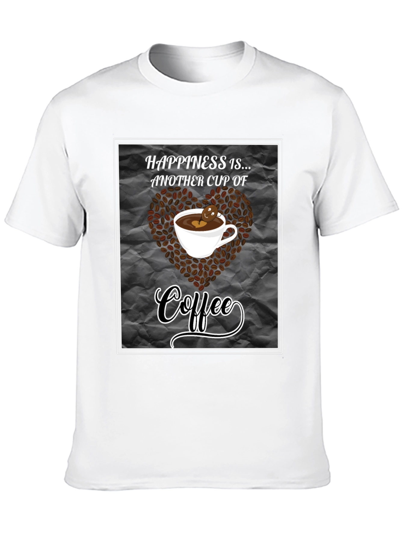 Black Happiness is Coffee Black T-Shirt view 10