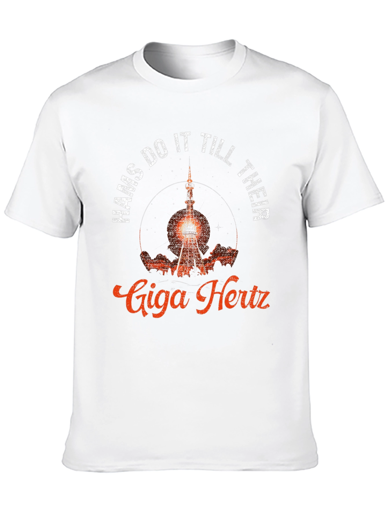 Hams Do It Till Their Giga Hertz Black Tee - 10