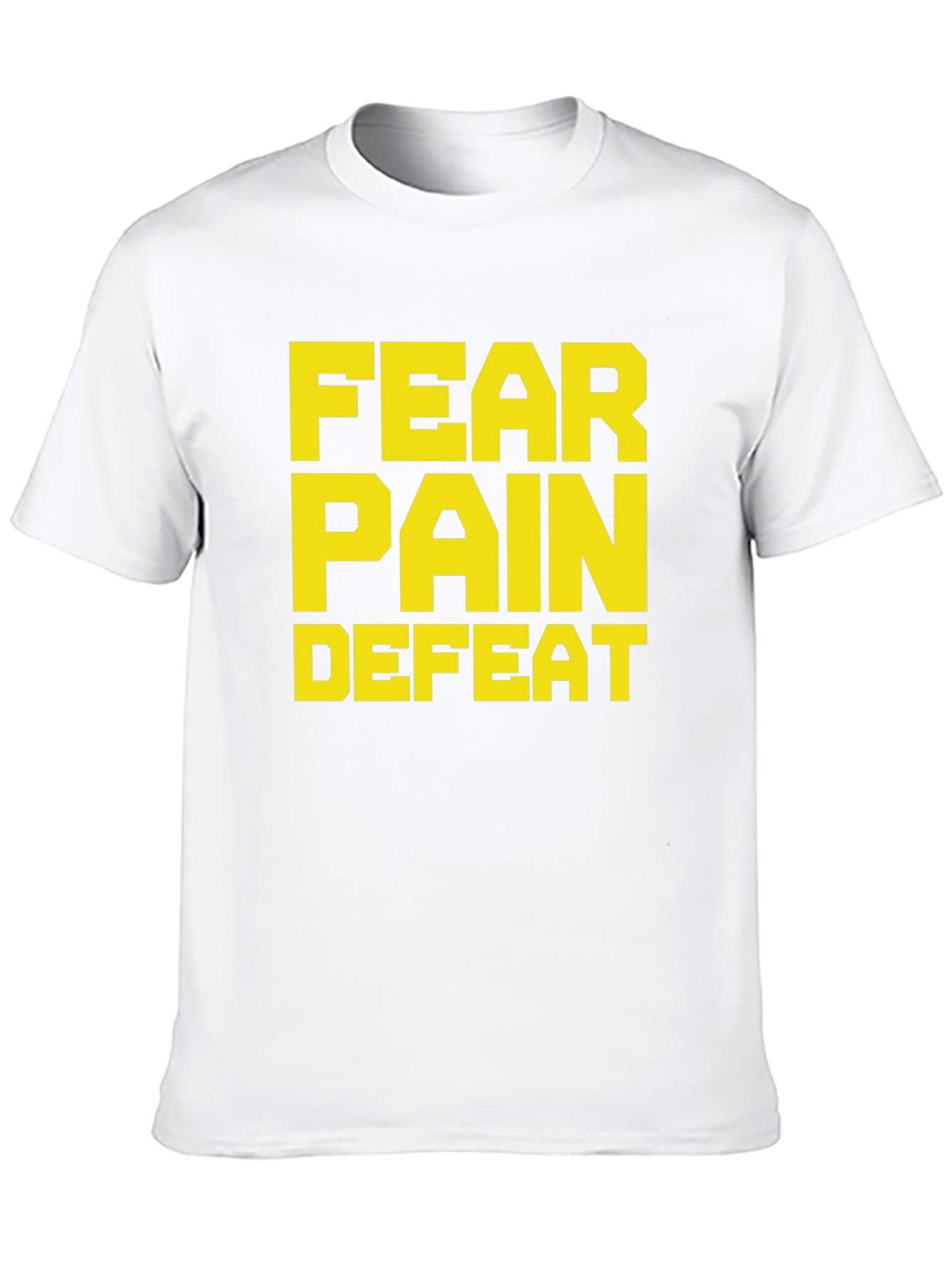 Black Fear Pain Defeat Graphic Tee - Black view 10