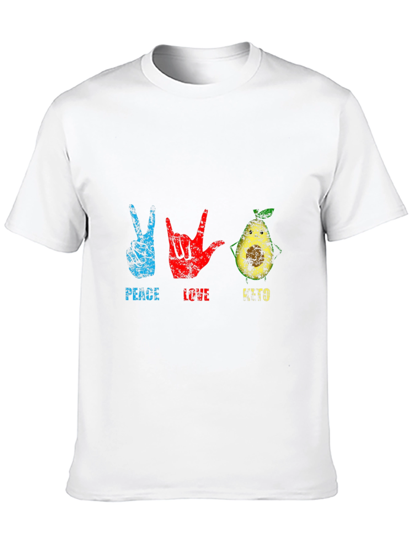 Black Peace Love Guac T-Shirt view 10