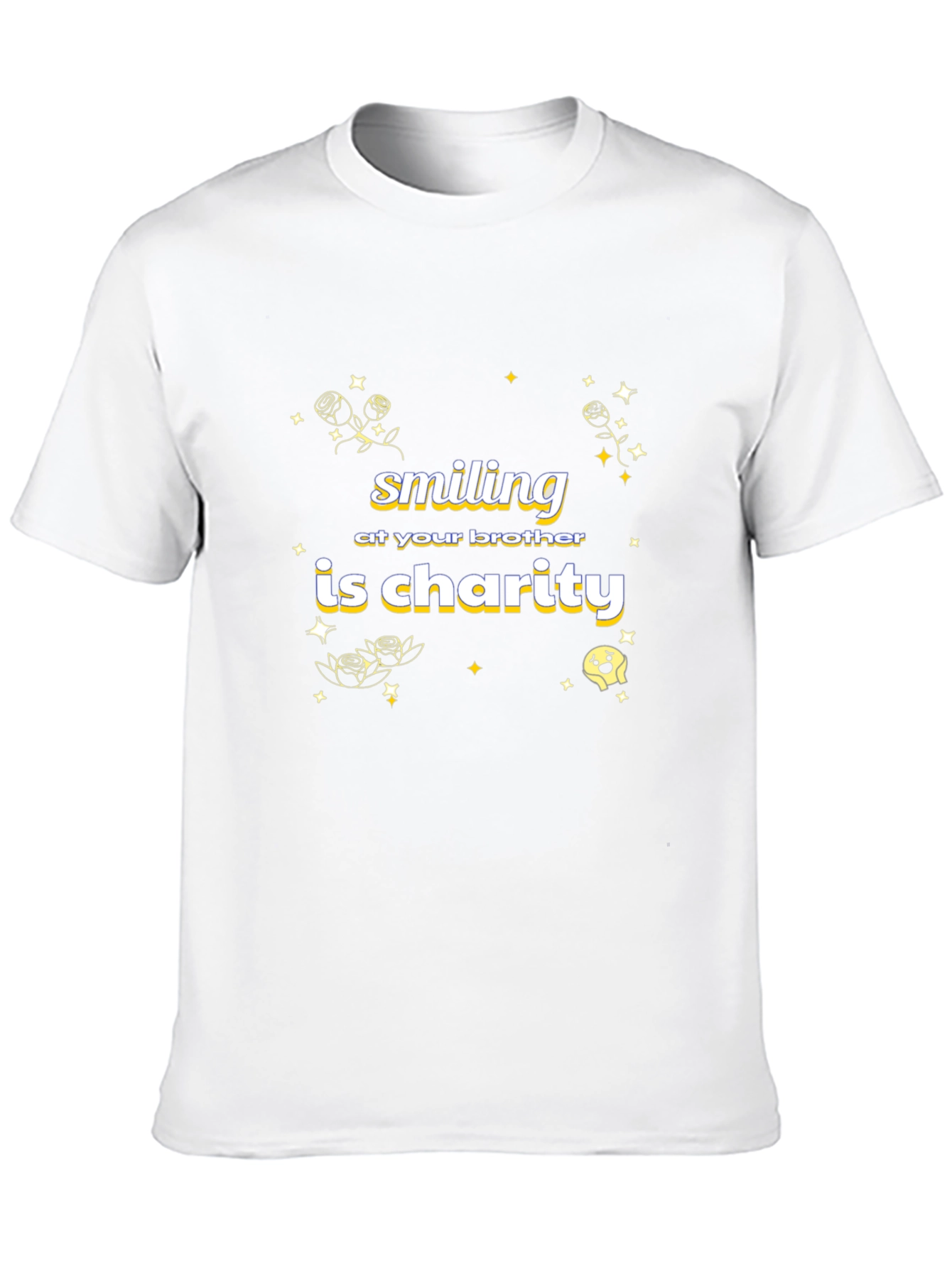Black Smiling At Your Brother Is Charity Black T-Shirt view 10