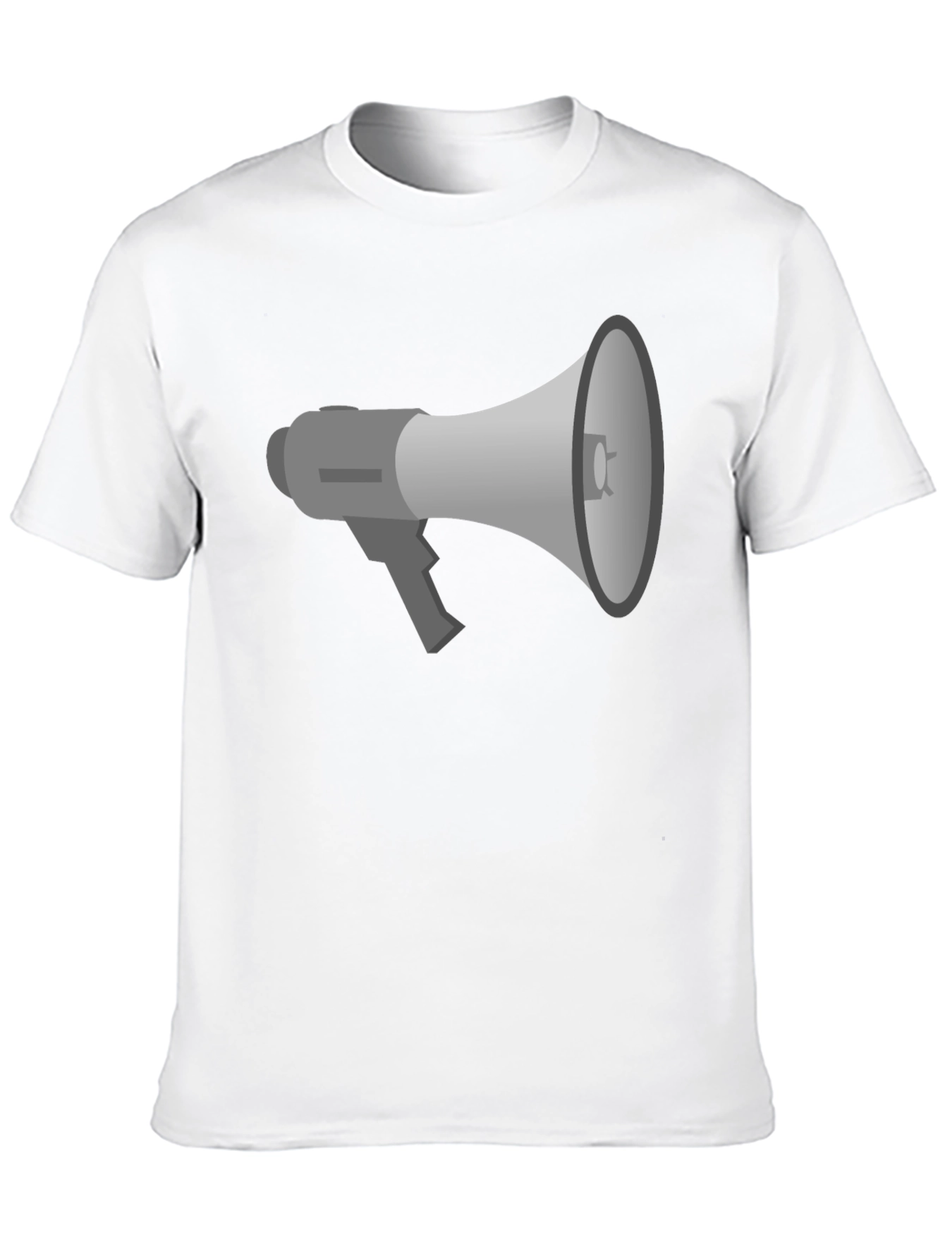 Black Megaphone Graphic Tee - Black Cotton T-Shirt view 10