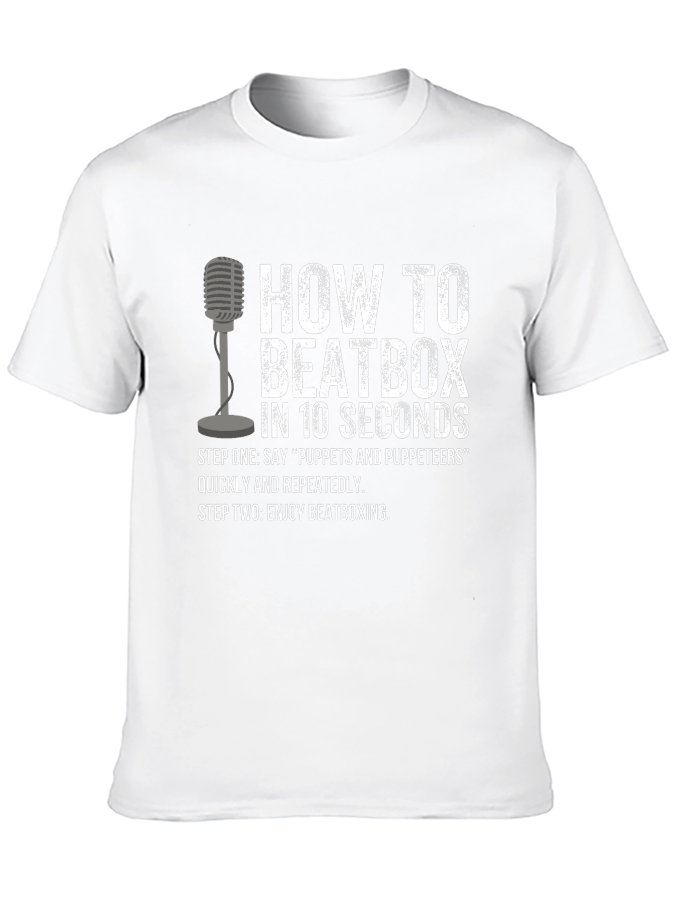Black How To Beatbox Graphic T-Shirt view 10