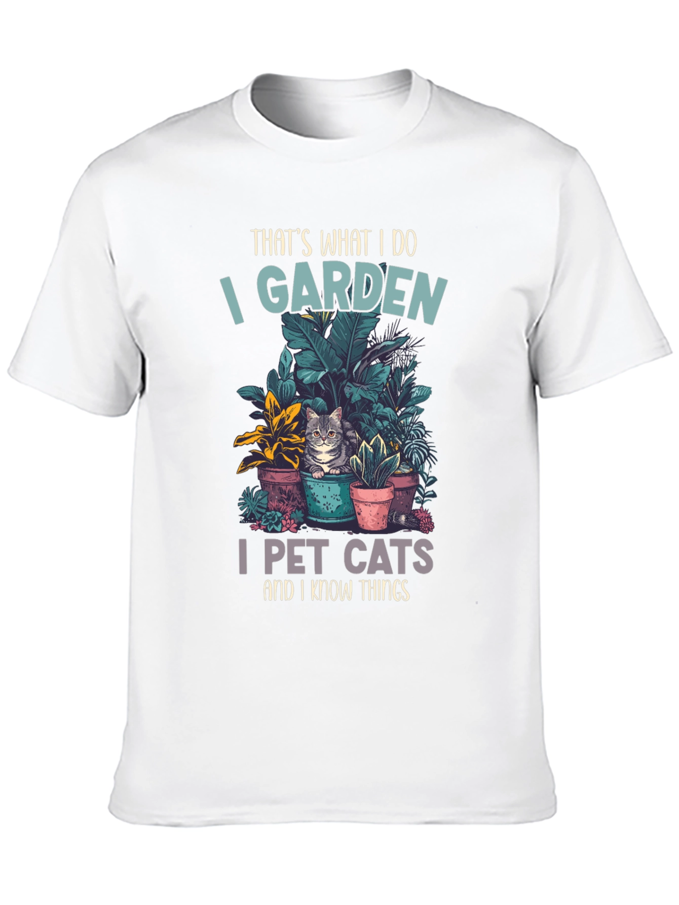 Black Gardening and Cat Lover T-Shirt view 10