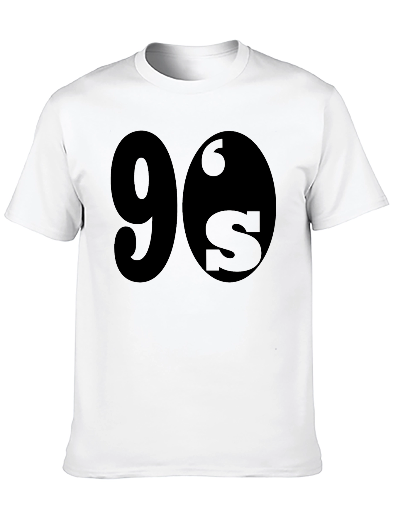 Black 90's Style Black Crewneck T-Shirt view 10
