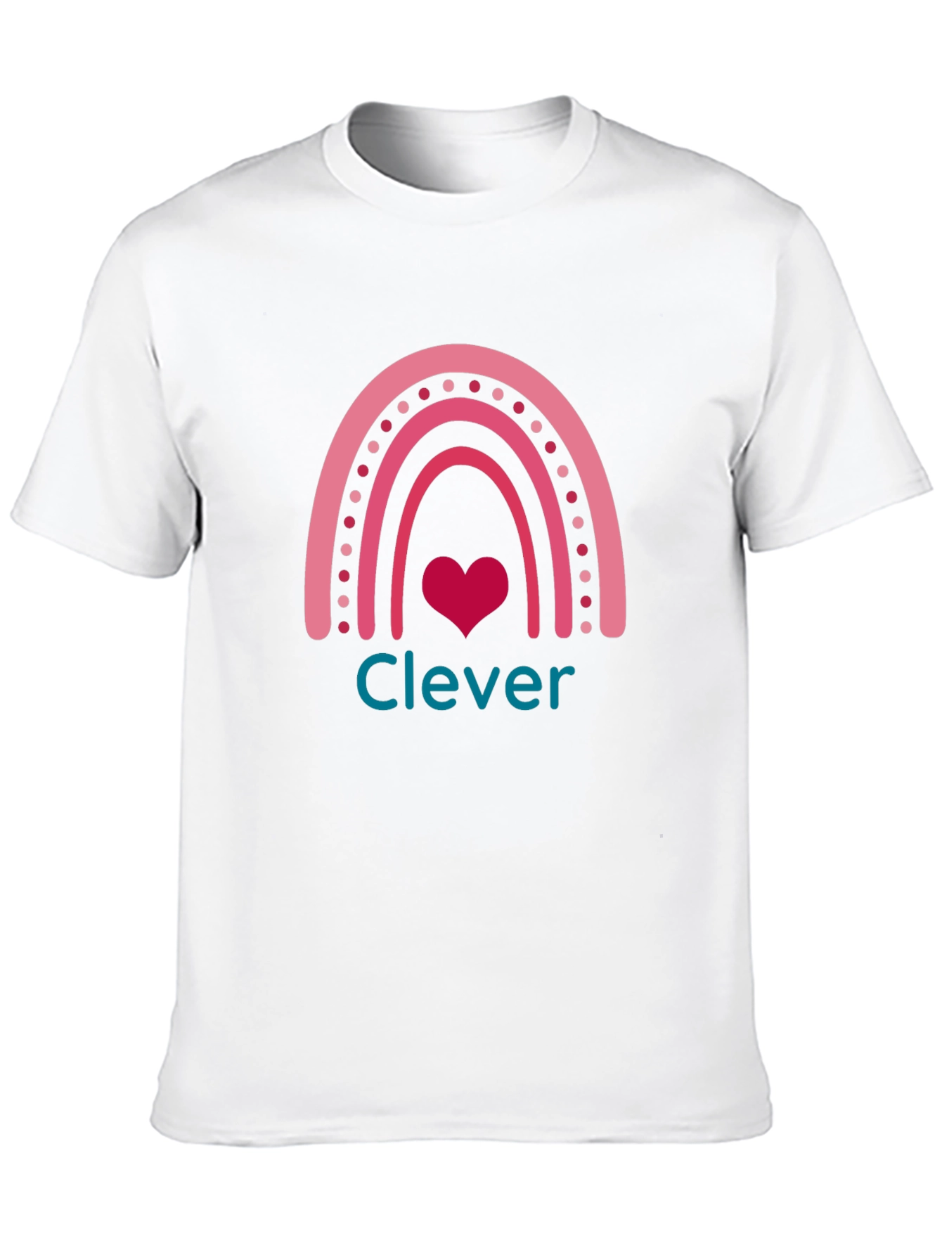 Black Clever Rainbow Heart T-Shirt view 10