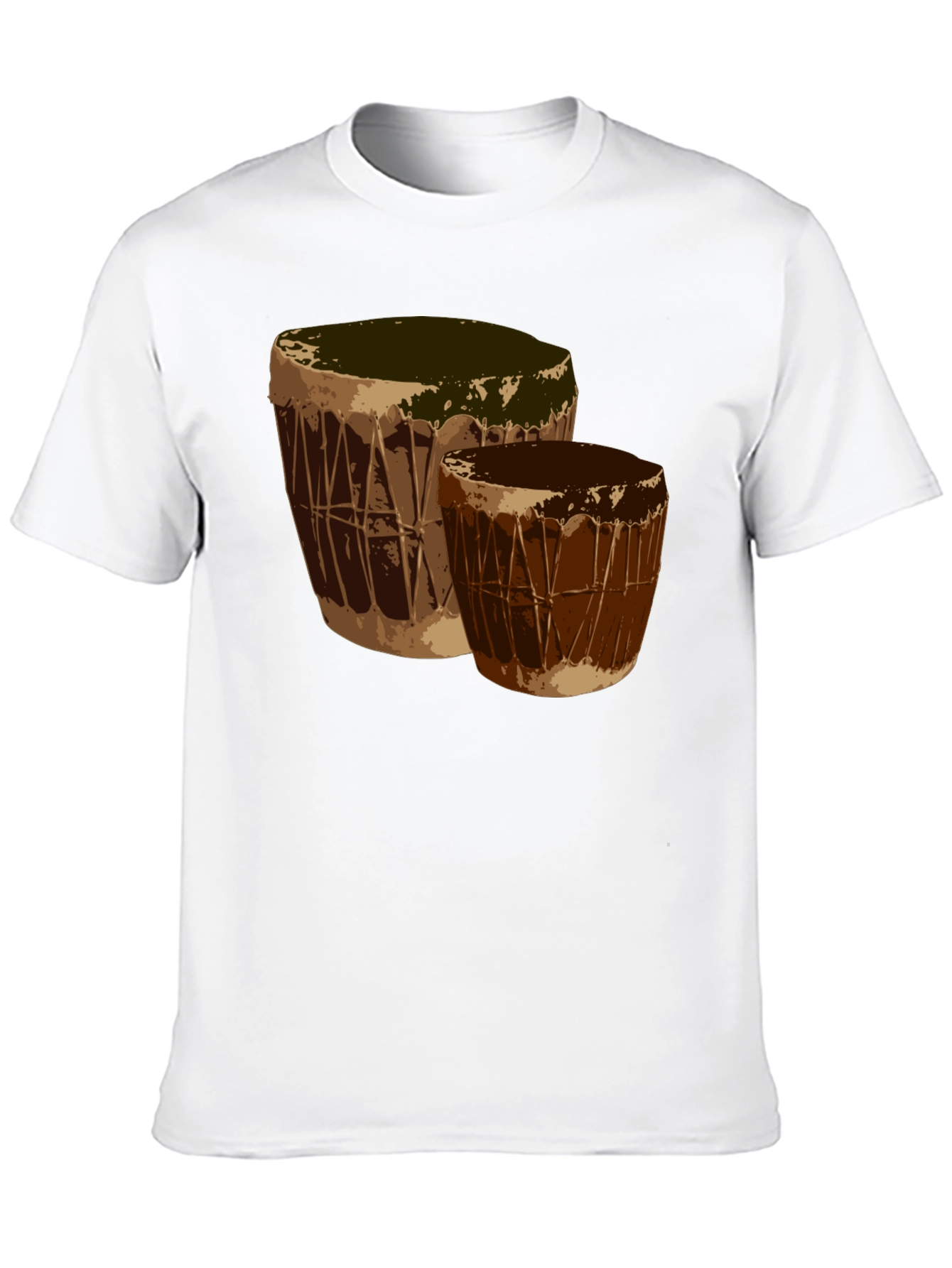 Black Stylish Drums Graphic Black T-Shirt view 10