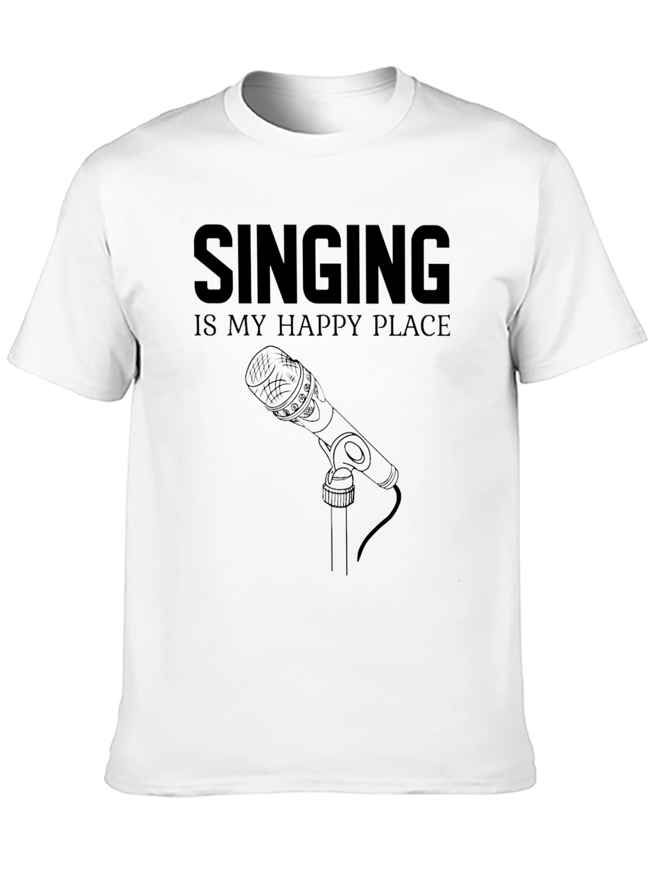 Black Singing is My Happy Place Graphic T-Shirt view 10