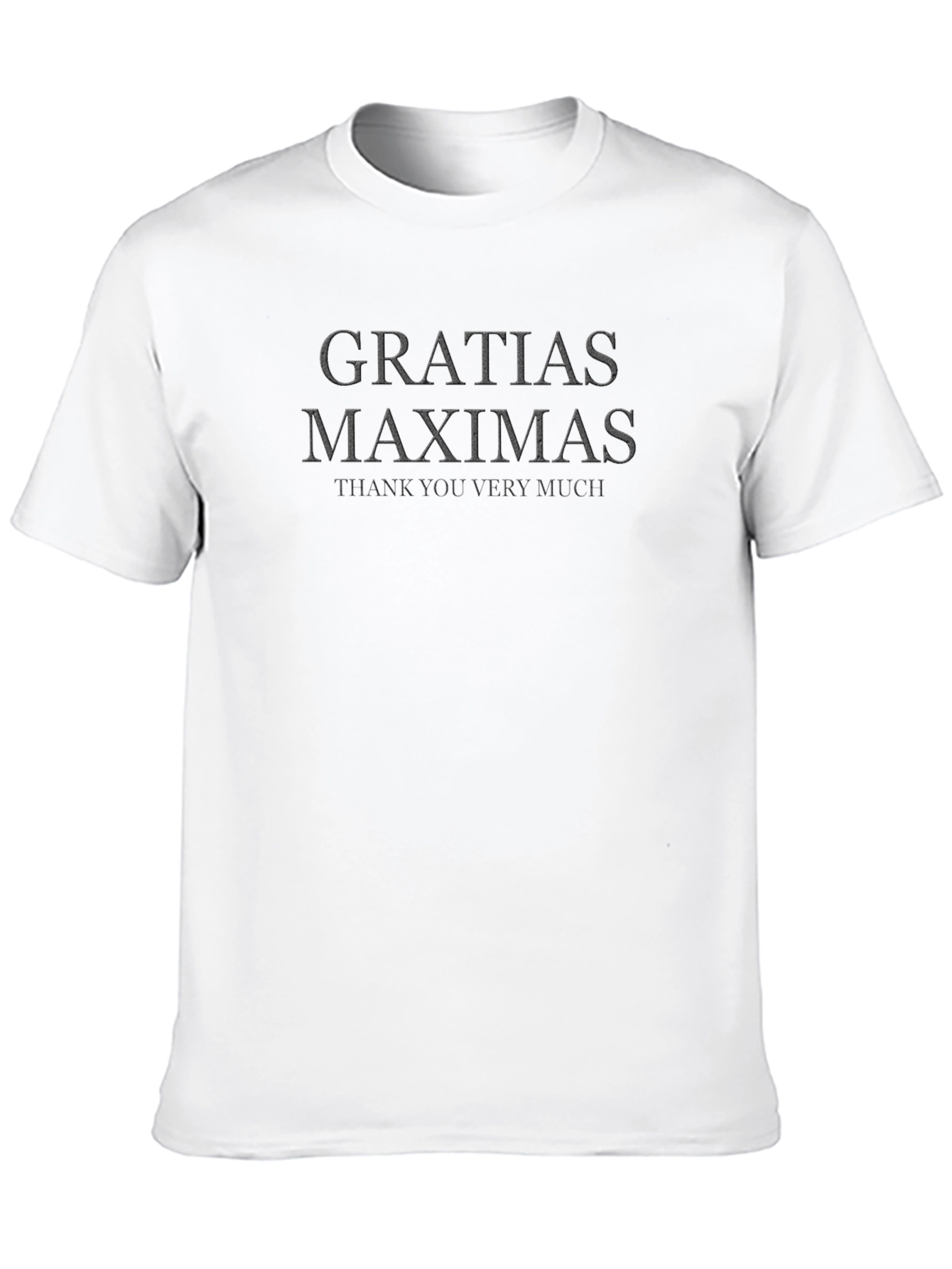 Black Gratias Maximas Black T-Shirt - Thank You Very Much Tee view 10