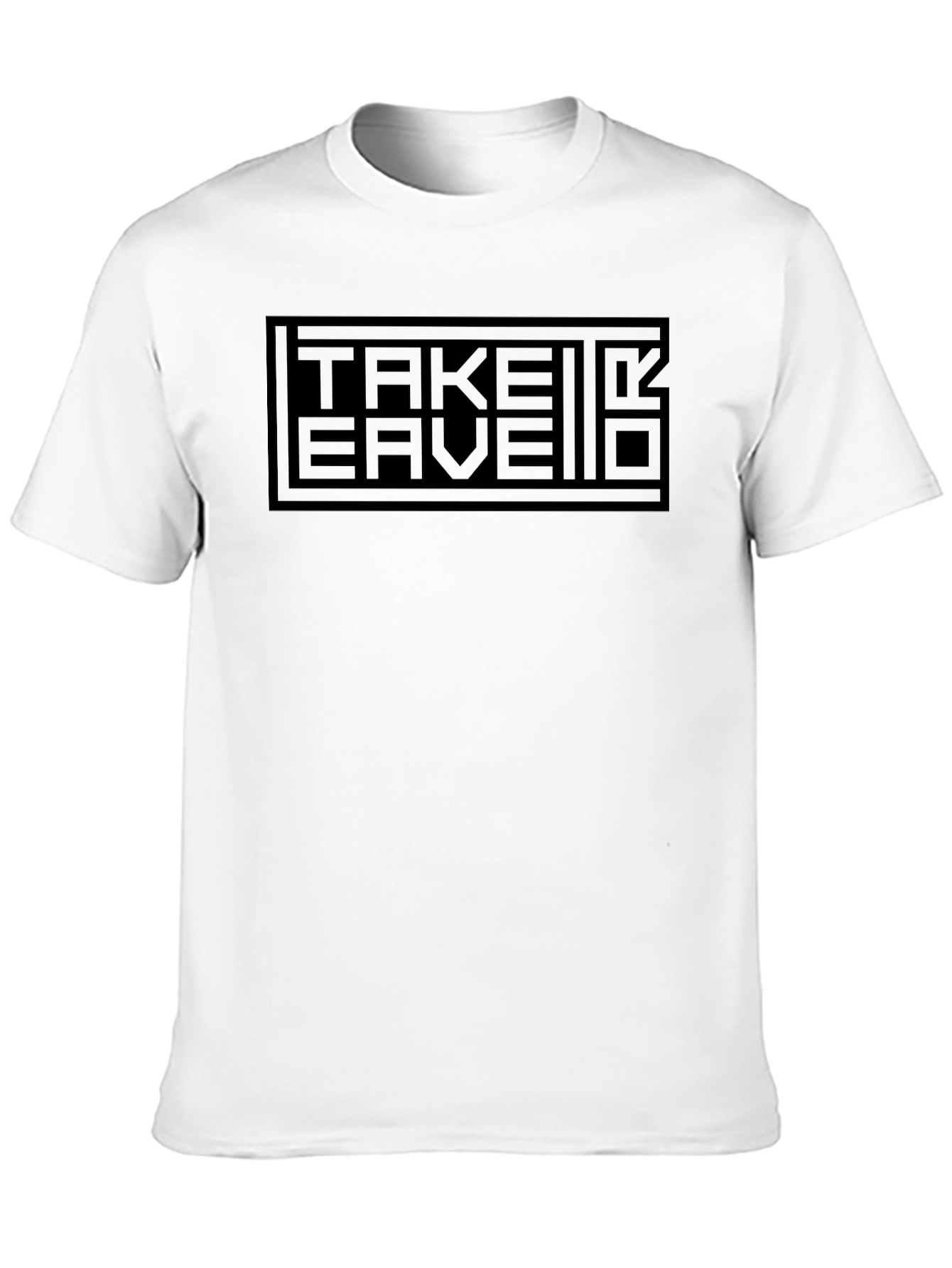 Black Take Leave T-Shirt - Black Crew Neck view 10