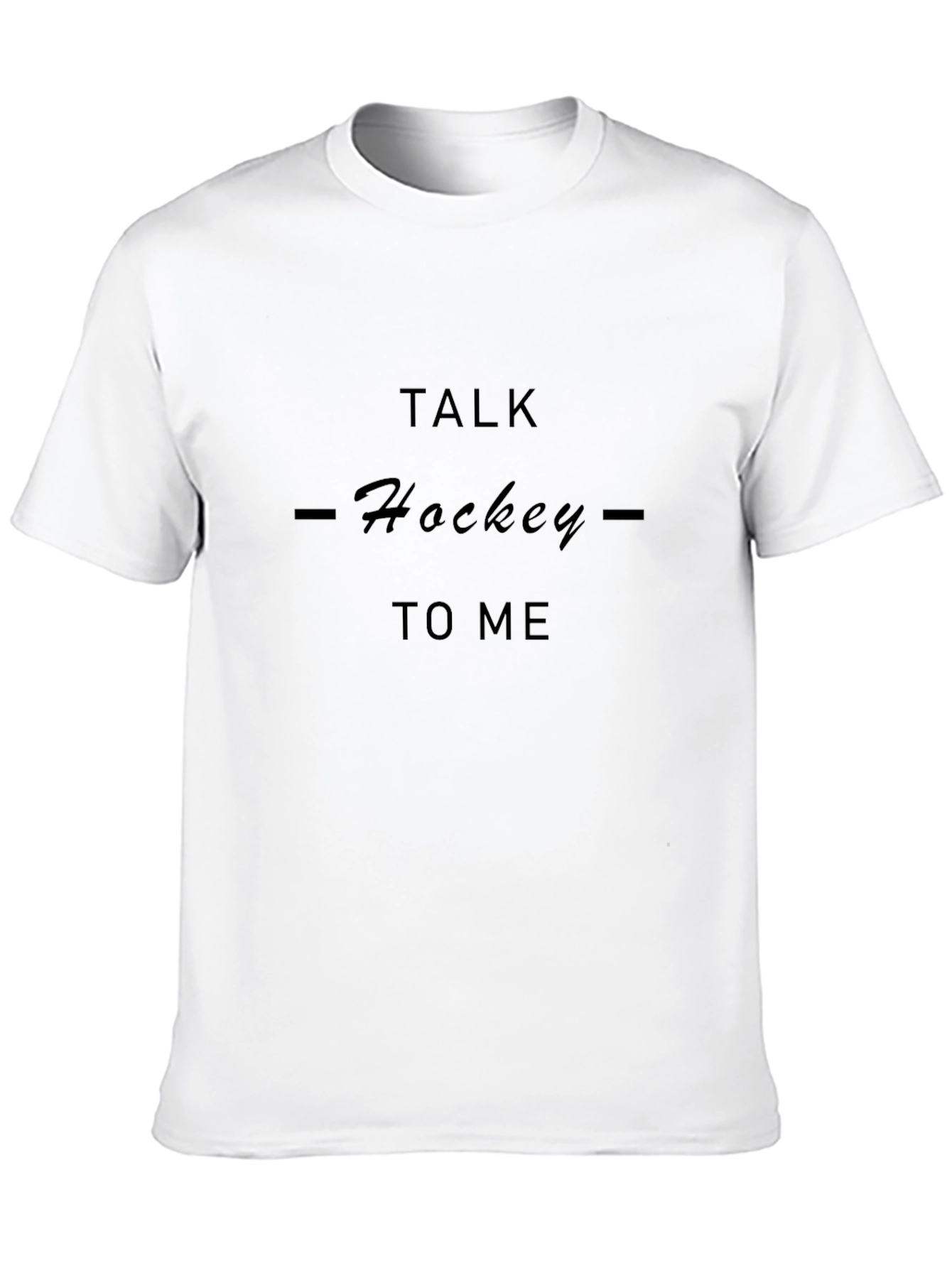 Black Talk Hockey To Me T-Shirt view 10