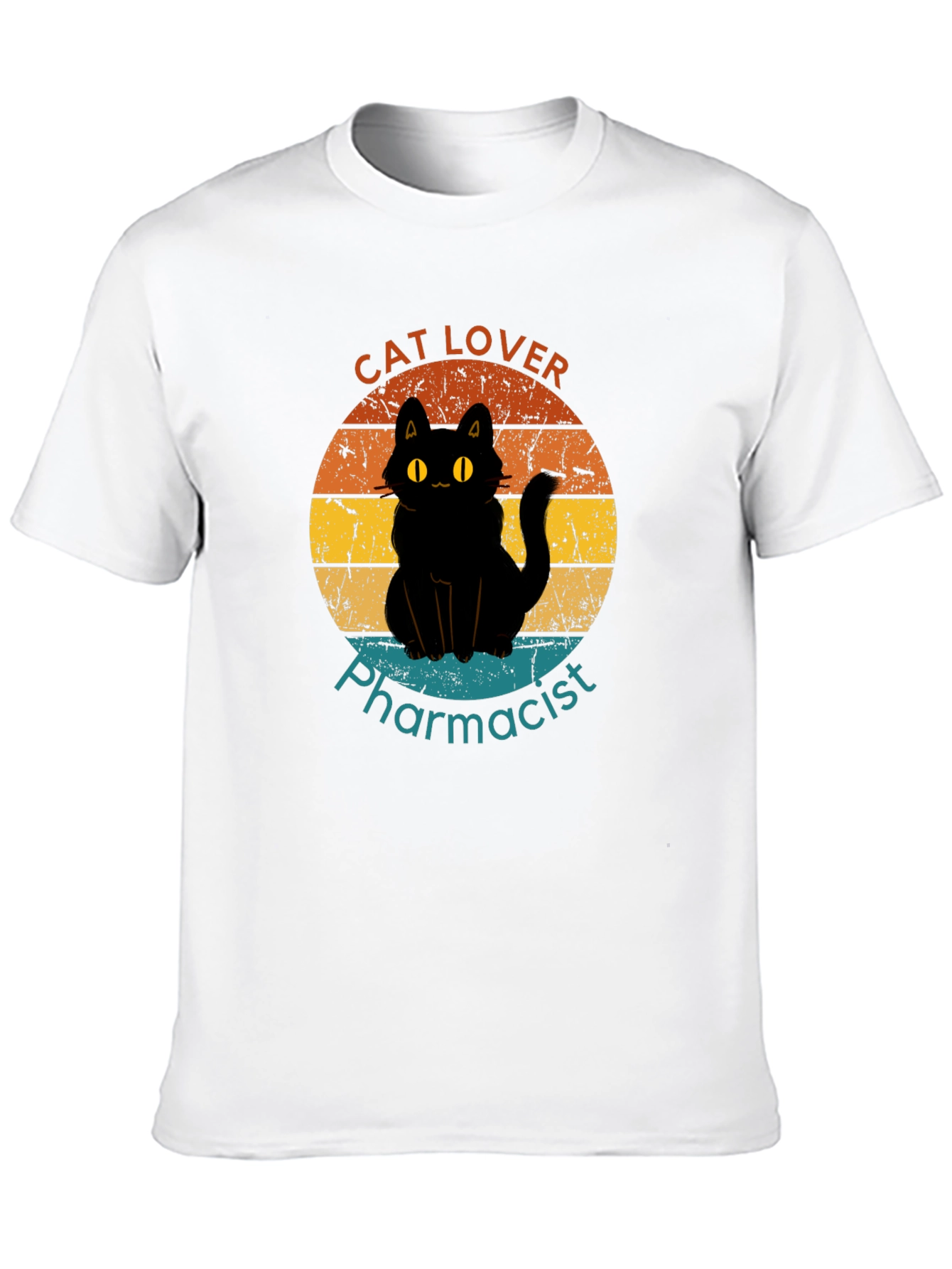 Black Cat Lover Pharmacist T-Shirt view 10
