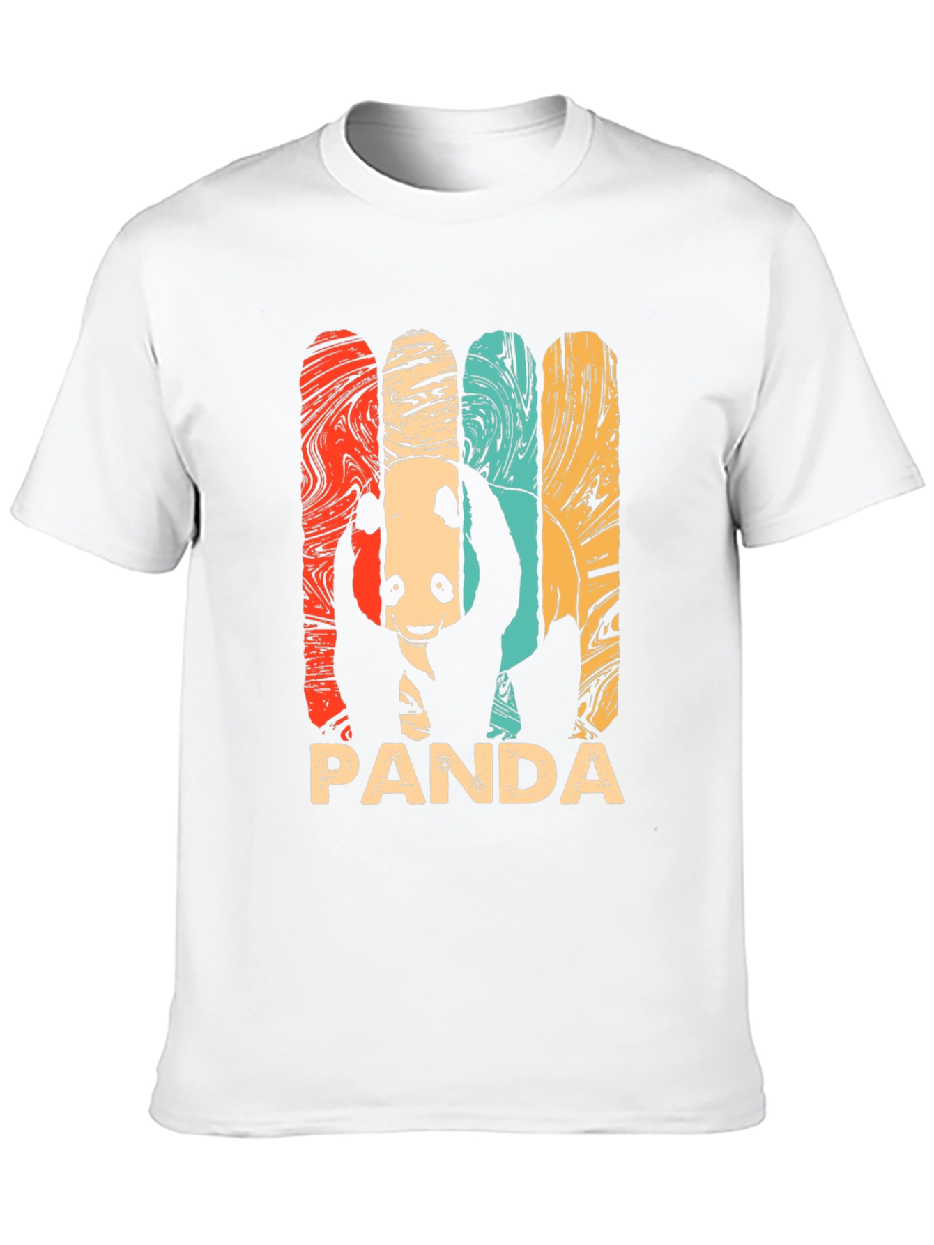 Black Retro Panda Graphic Tee - Men's Black T-Shirt view 10