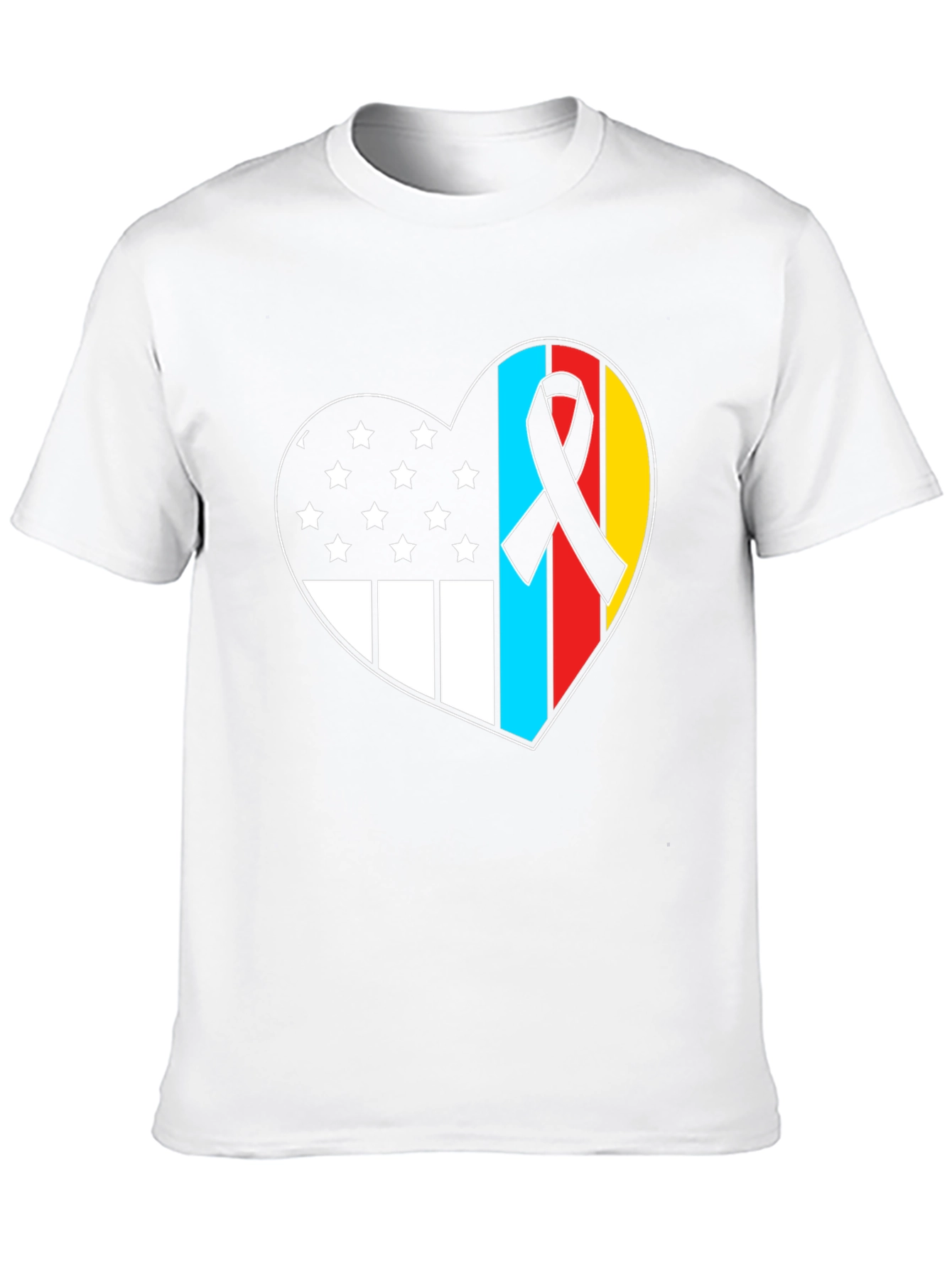 Black Heart Flag Patriotic T-Shirt view 10