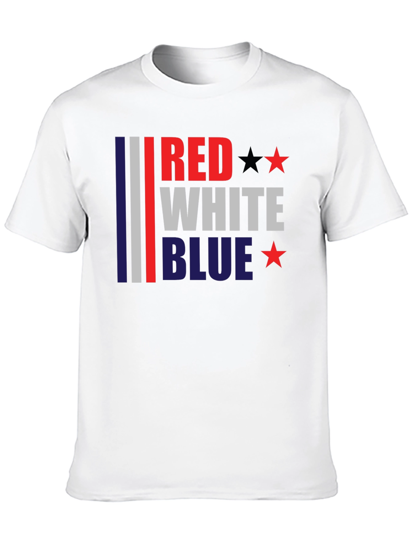 Black Red White Blue Patriotic T-Shirt view 10