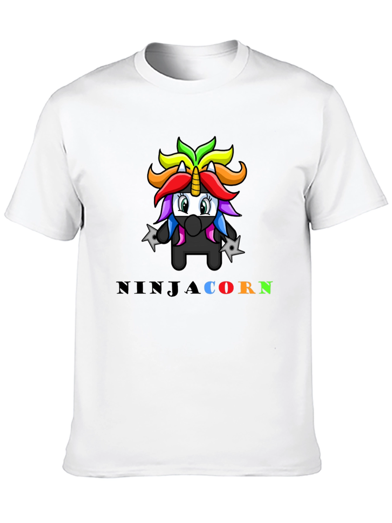 Black Ninja Unicorn Graphic T-Shirt view 10