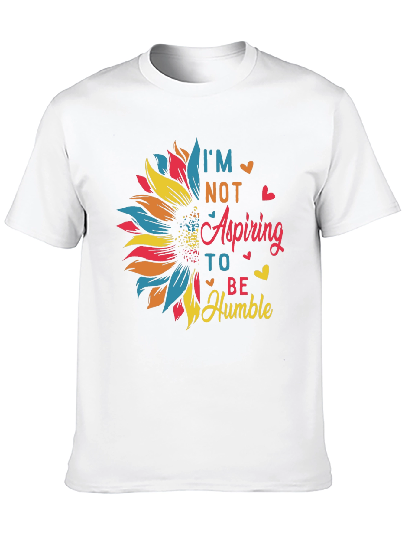 Black I'm Not Aspiring To Be Humble Sunflower Graphic Tee view 10