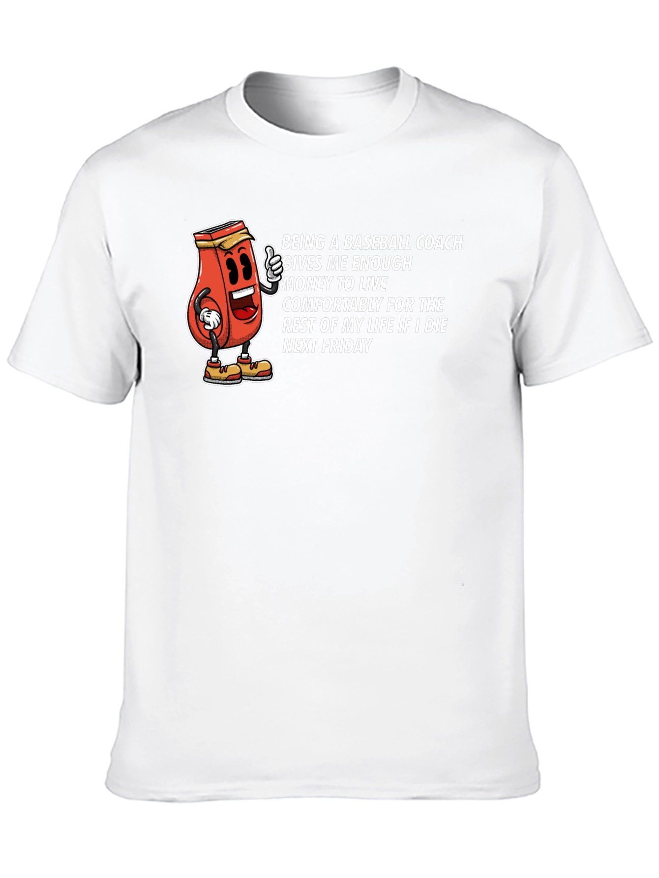 Black Baseball Coach Funny T-Shirt Die Next Friday Humor Tee view 10