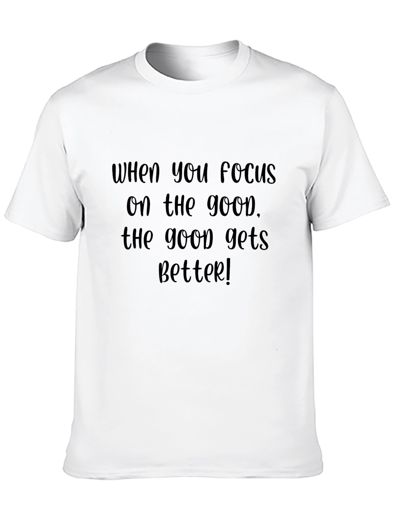 Black Focus on the Good Black T-Shirt view 10