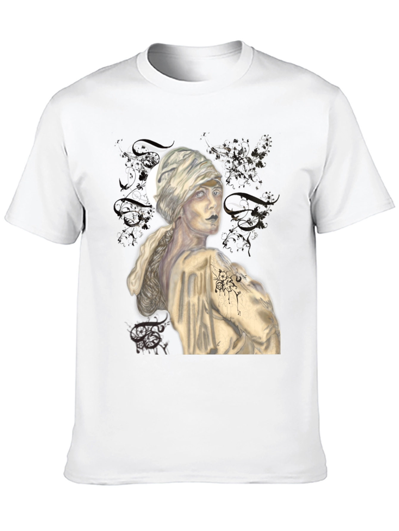 Black Mystic Muse Graphic Tee - Unisex Black T-Shirt view 10