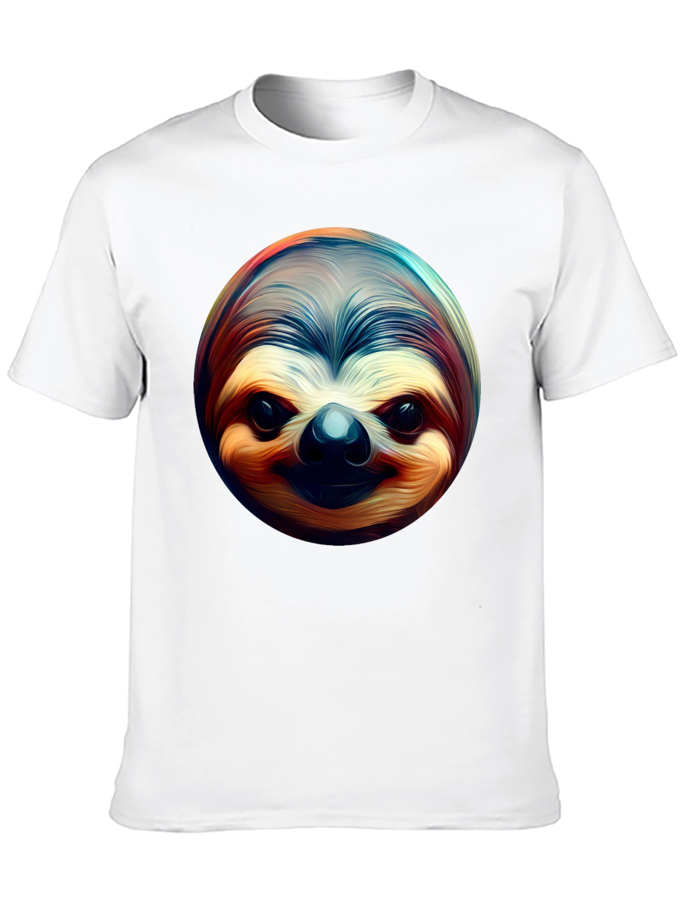 Black Sloth Face Graphic Tee - Black Casual Shirt view 10
