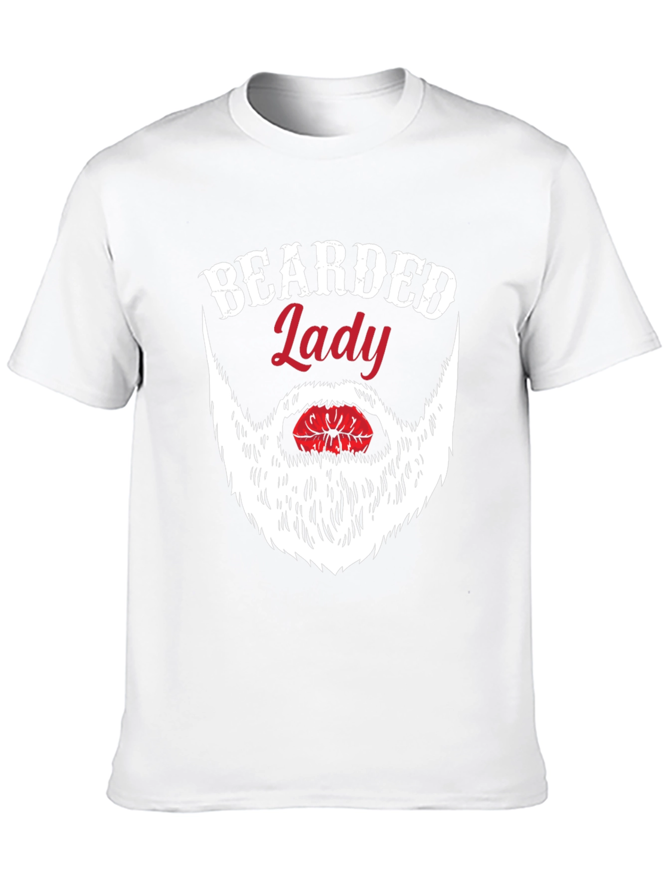 Black Bearded Lady Graphic Tee - Novelty Humor T-Shirt view 10