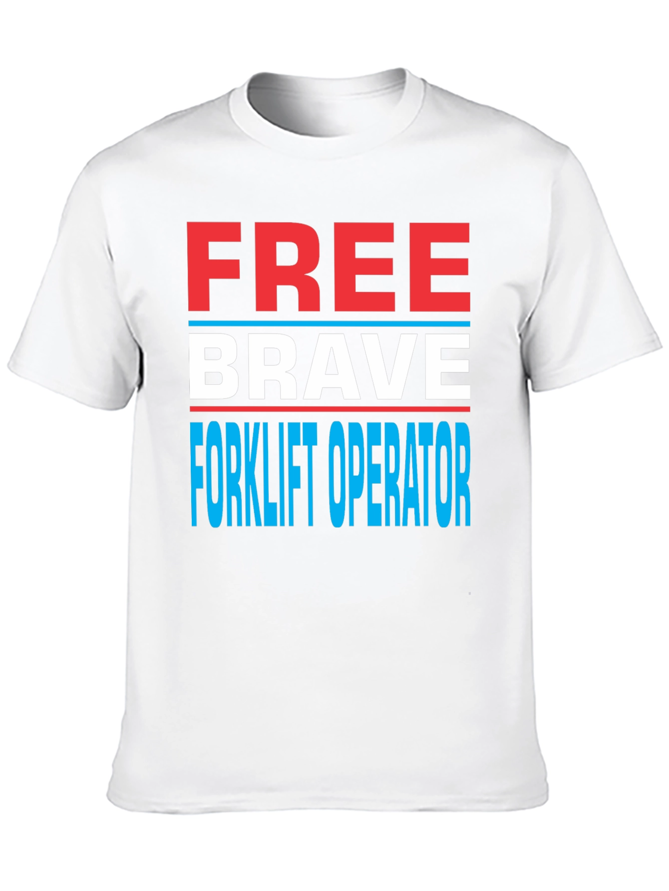 Black Free Brave Forklift Operator Graphic Tee view 10