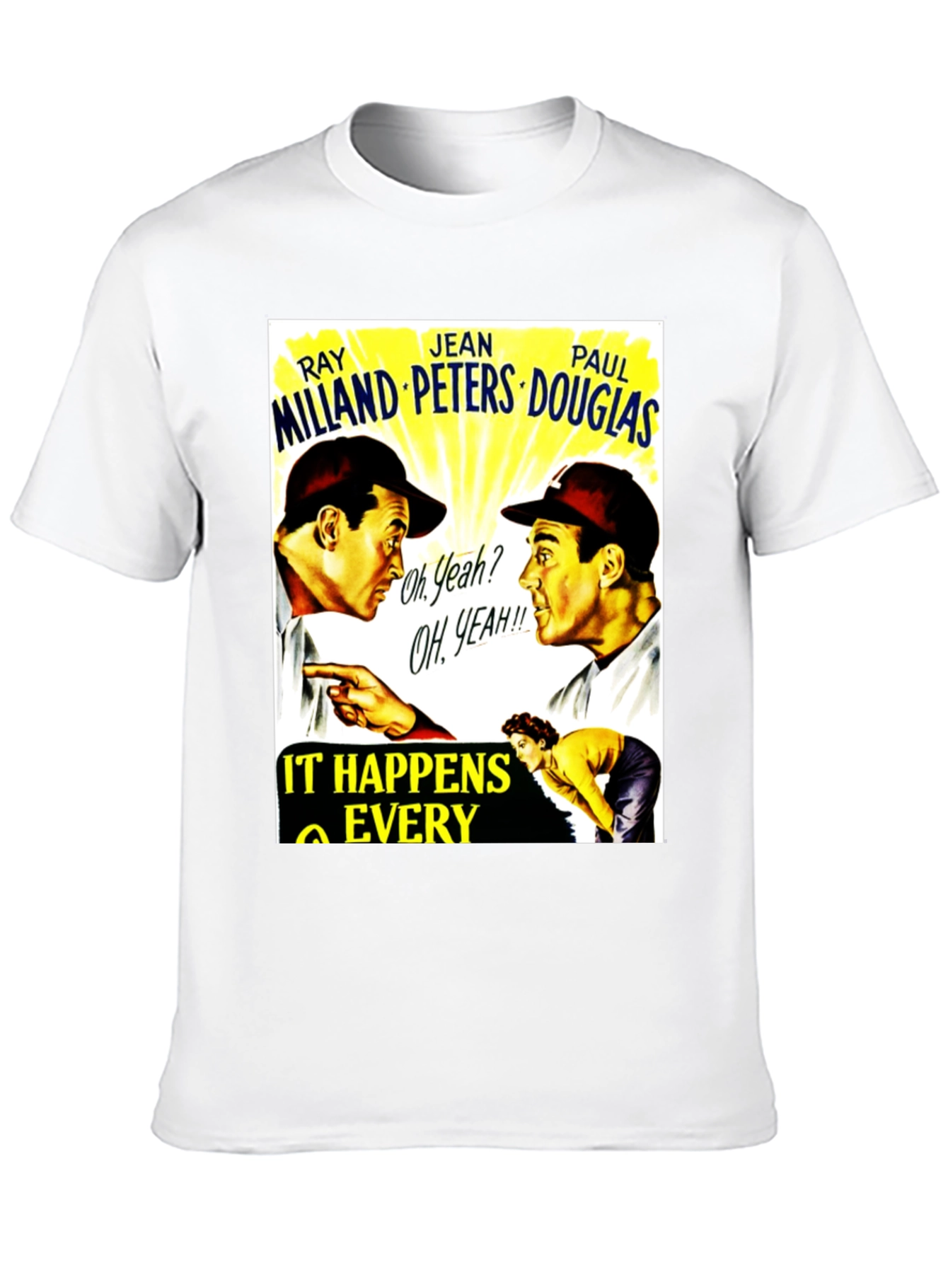 Black It Happens Every Spring Movie Poster T-Shirt view 10