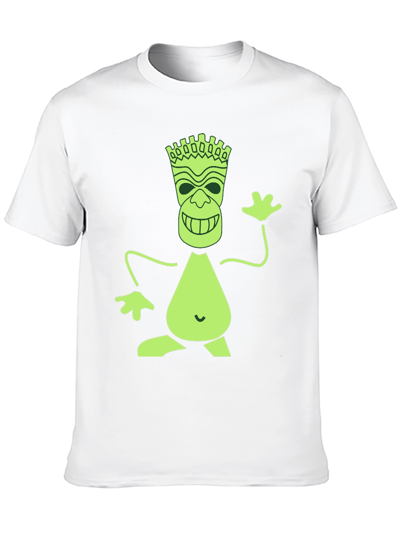 Black Fun Tiki Graphic Print Black T-Shirt view 10