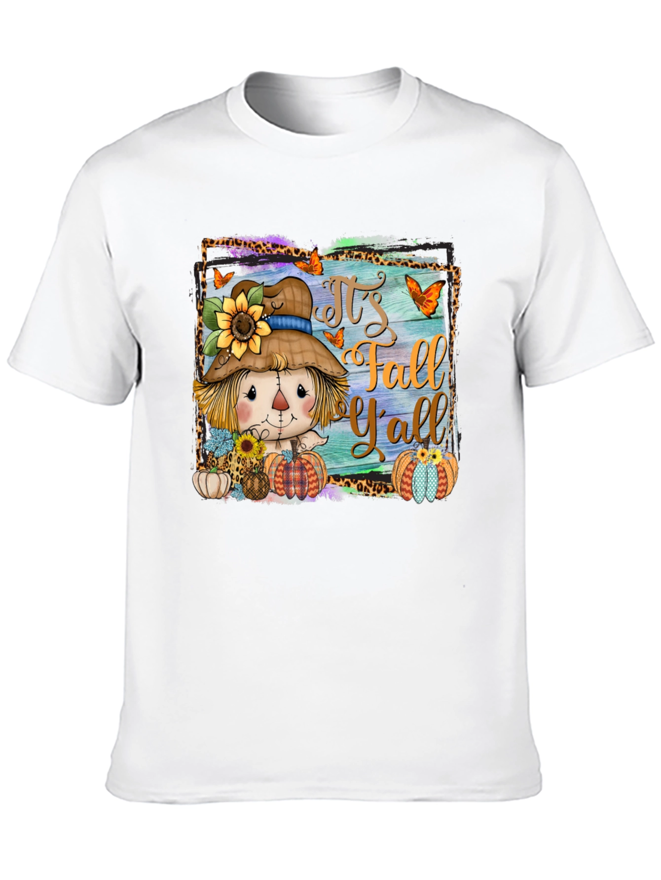 Black Fall Y'all Scarecrow Graphic Tee view 10