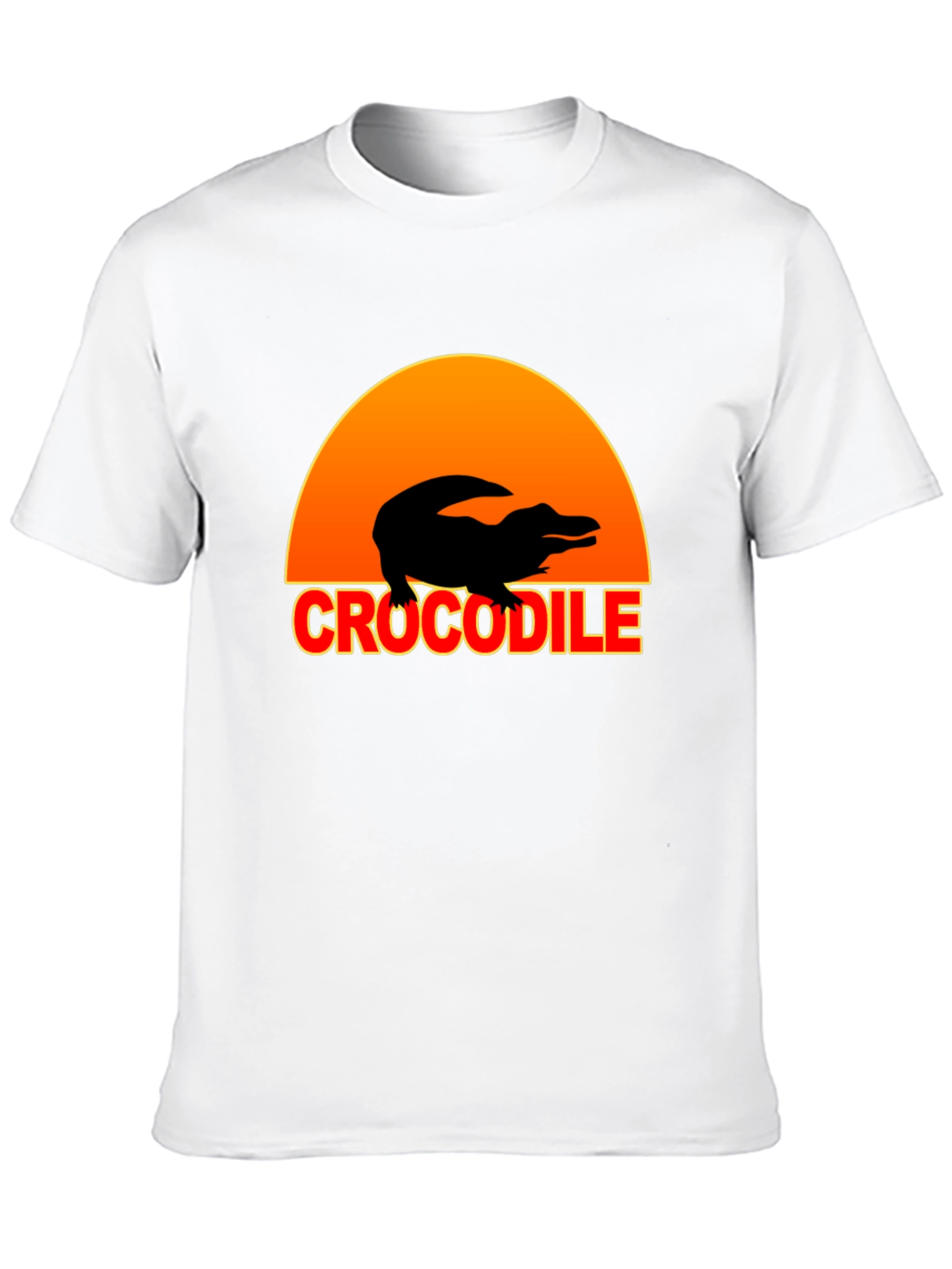 Black Crocodile Sunset Graphic Tee - Black view 10