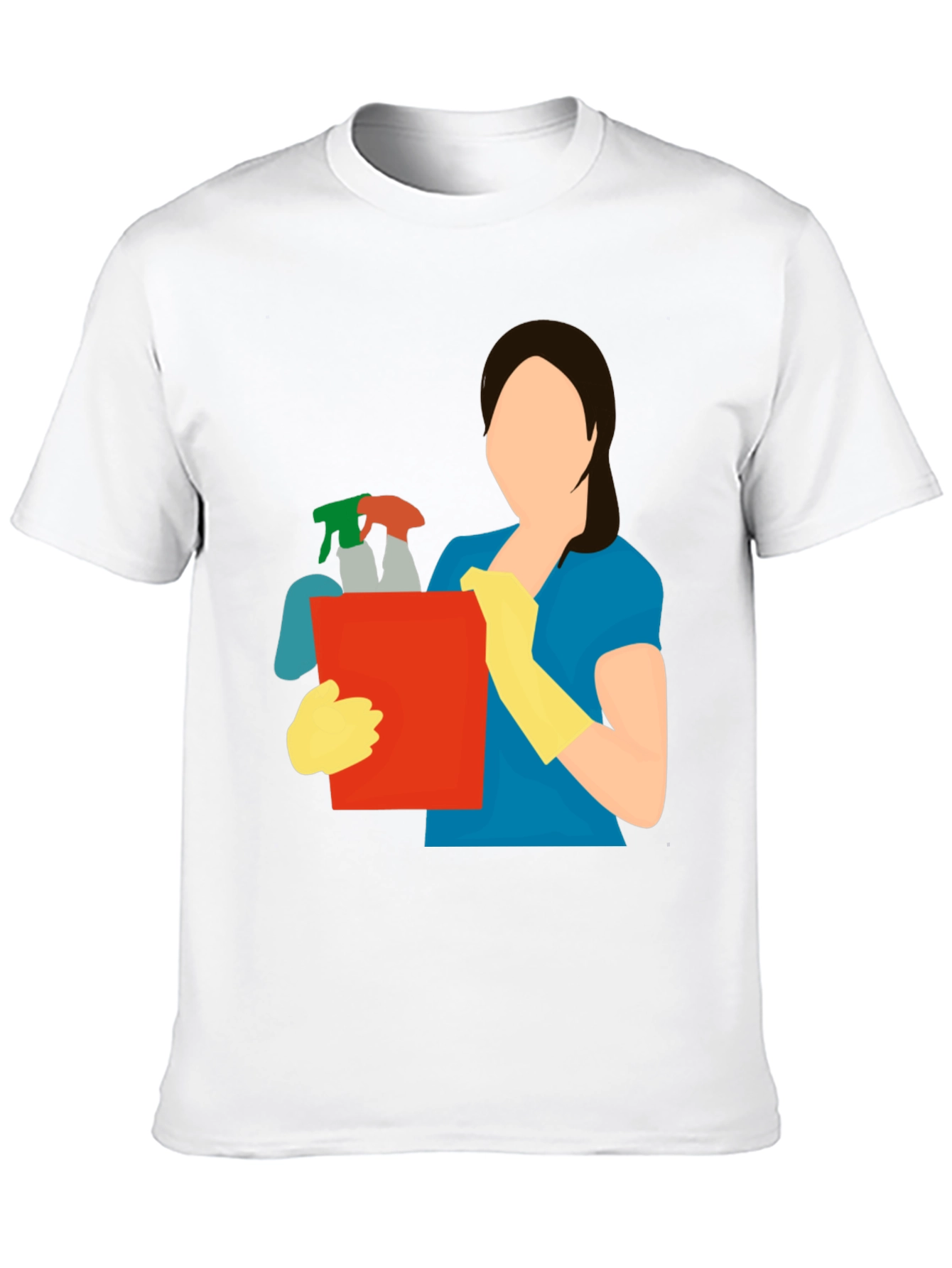 Black Cleaning Crew Graphic Tee - Black Cotton Blend view 10