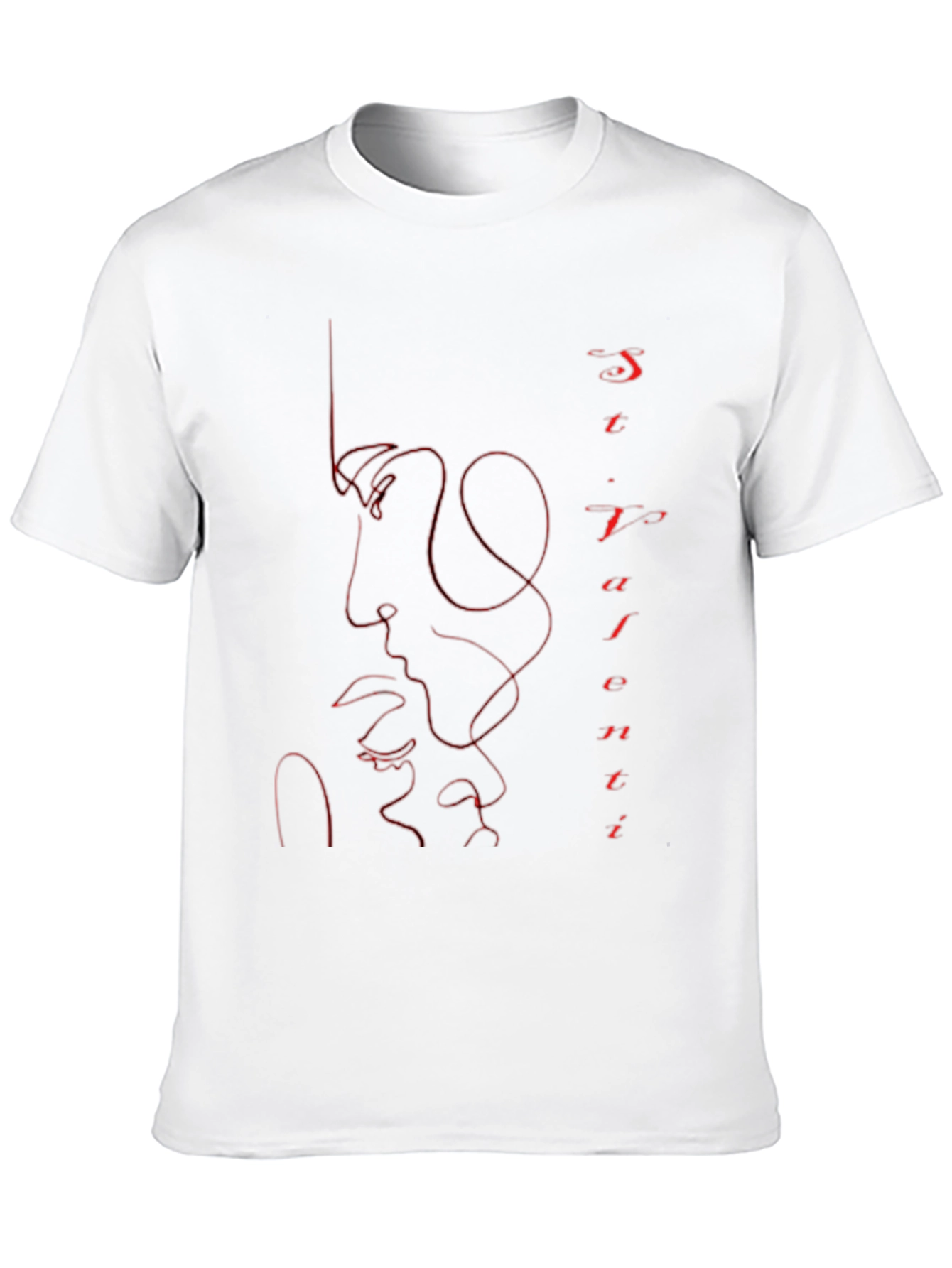 Black Abstract Face Graphic Tee - Men's Black T-Shirt view 10