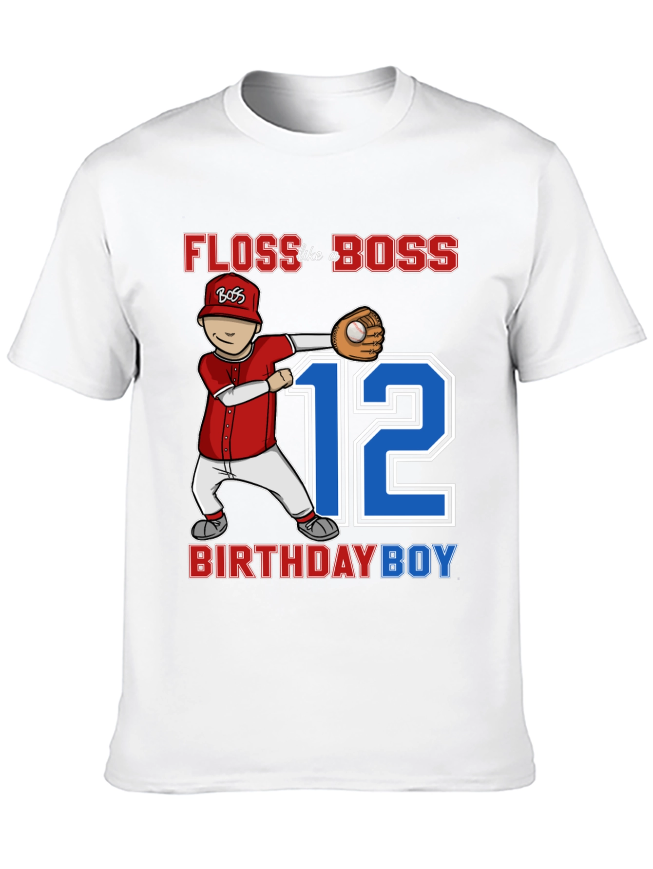 Floss Like a Boss 12th Birthday Boy T-Shirt - 10