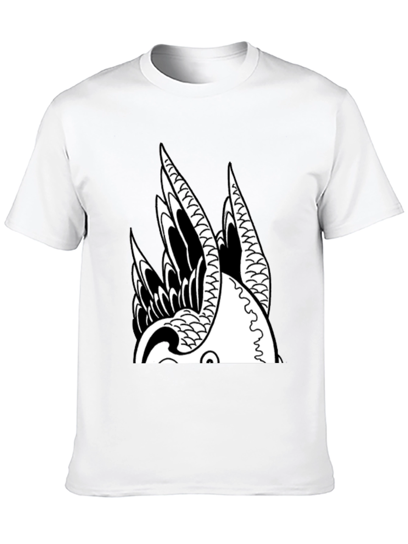 Black Koi Fish Graphic Print Tee view 10
