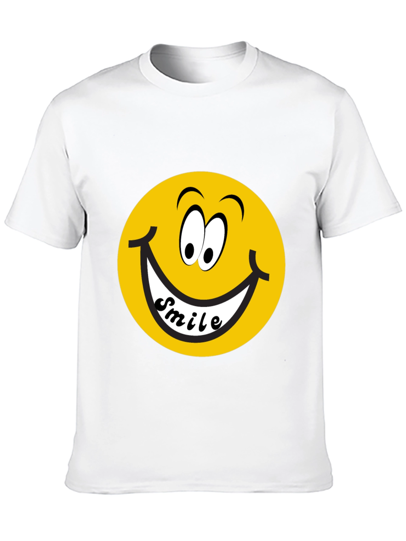Black Smiley Face Graphic Black T-Shirt view 10