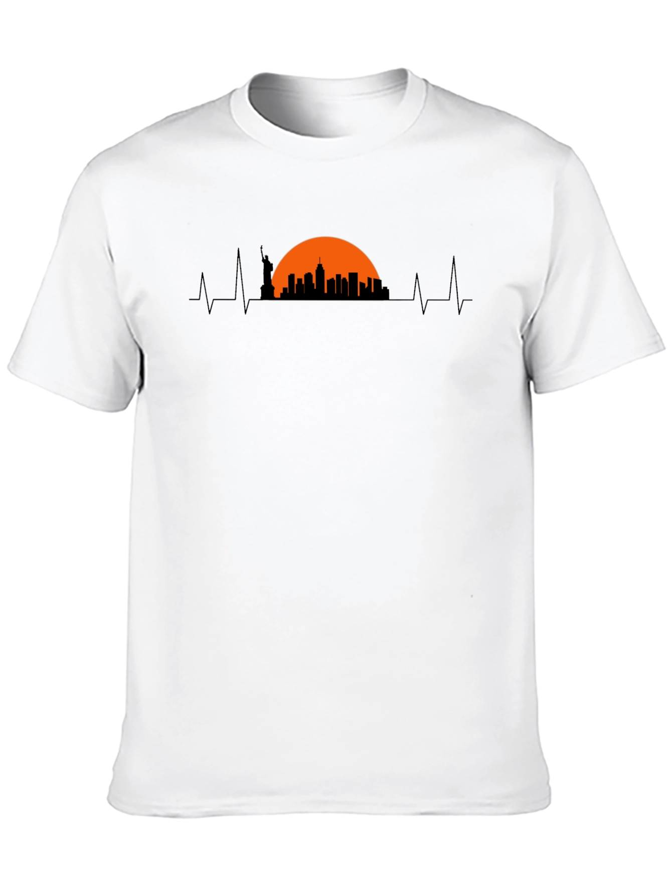 Black NYC Skyline Pulse Graphic Tee view 10