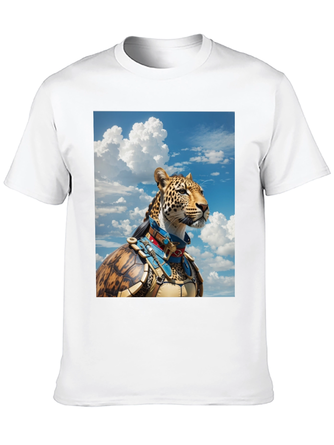 Black Leopard Warrior Graphic Tee - Black Cotton Comfort view 10