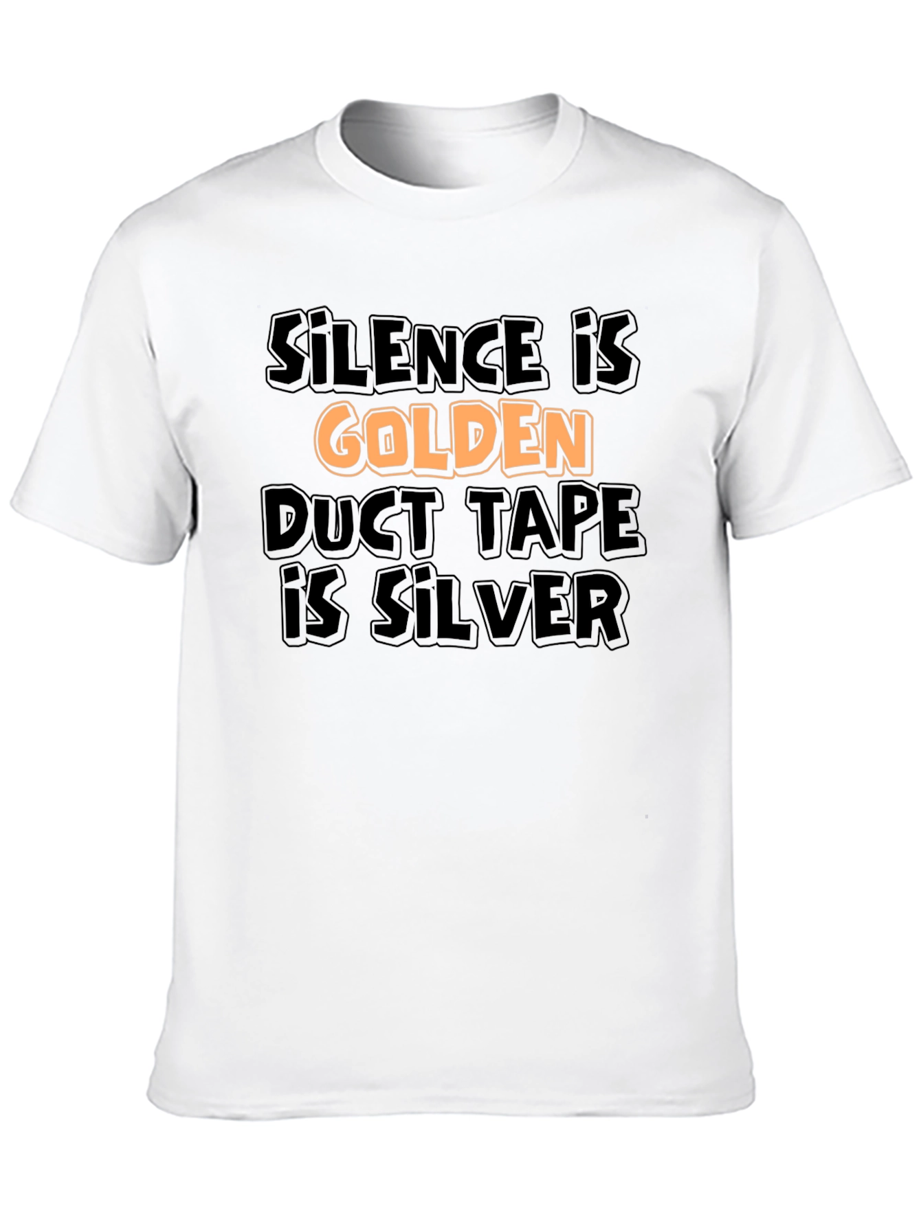 Black Silence is Golden Tee - Funny Sarcastic T-Shirt view 10