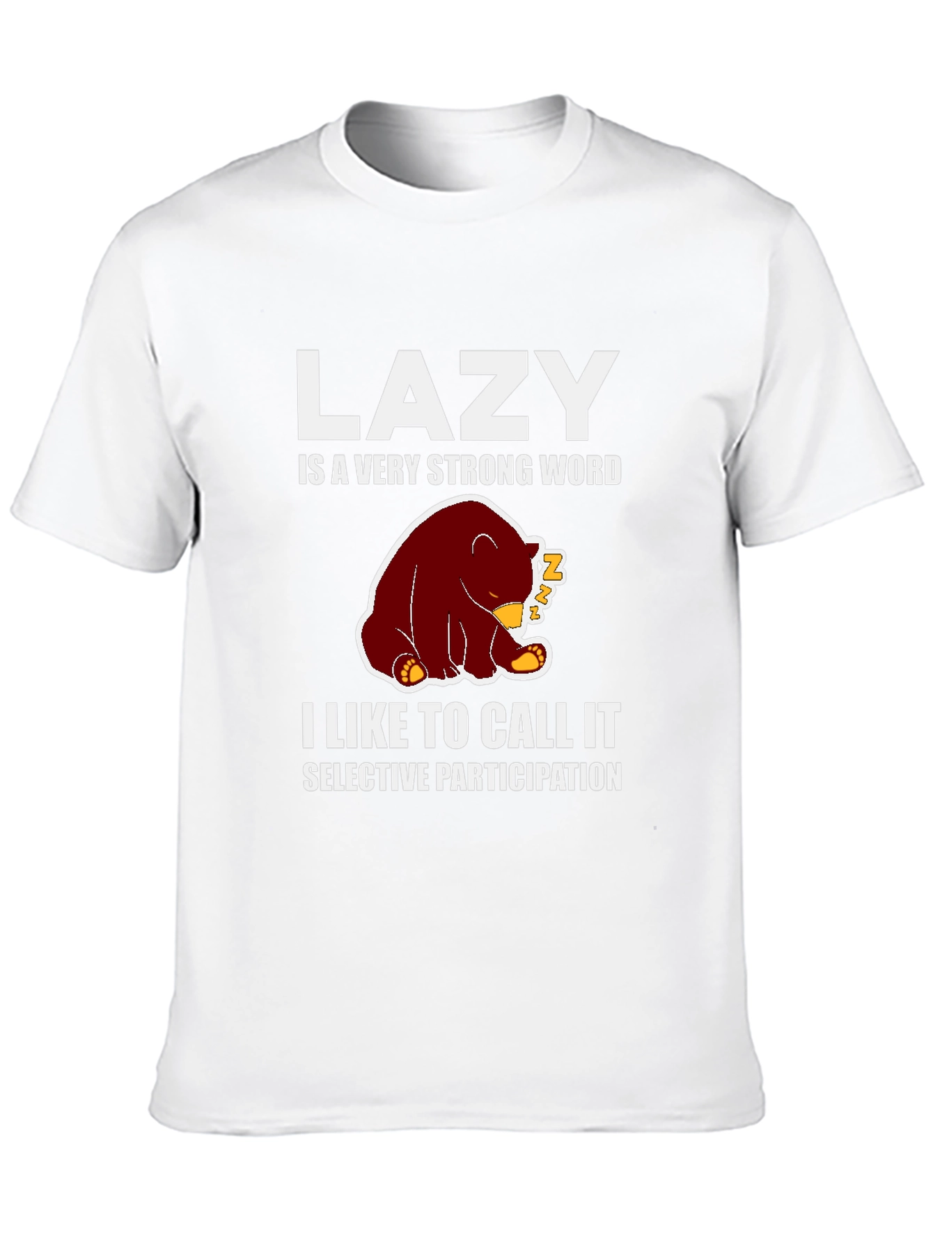 Black Lazy Bear Graphic Tee - Funny & Comfortable view 10