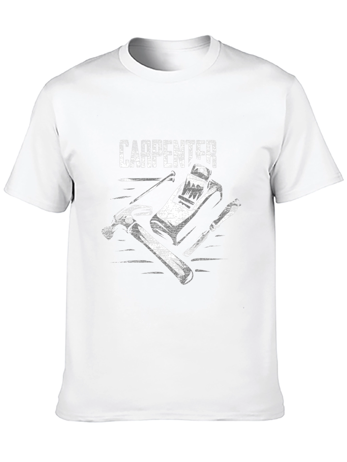 Black Carpenter Tools Graphic Tee - Black Cotton T-Shirt view 10