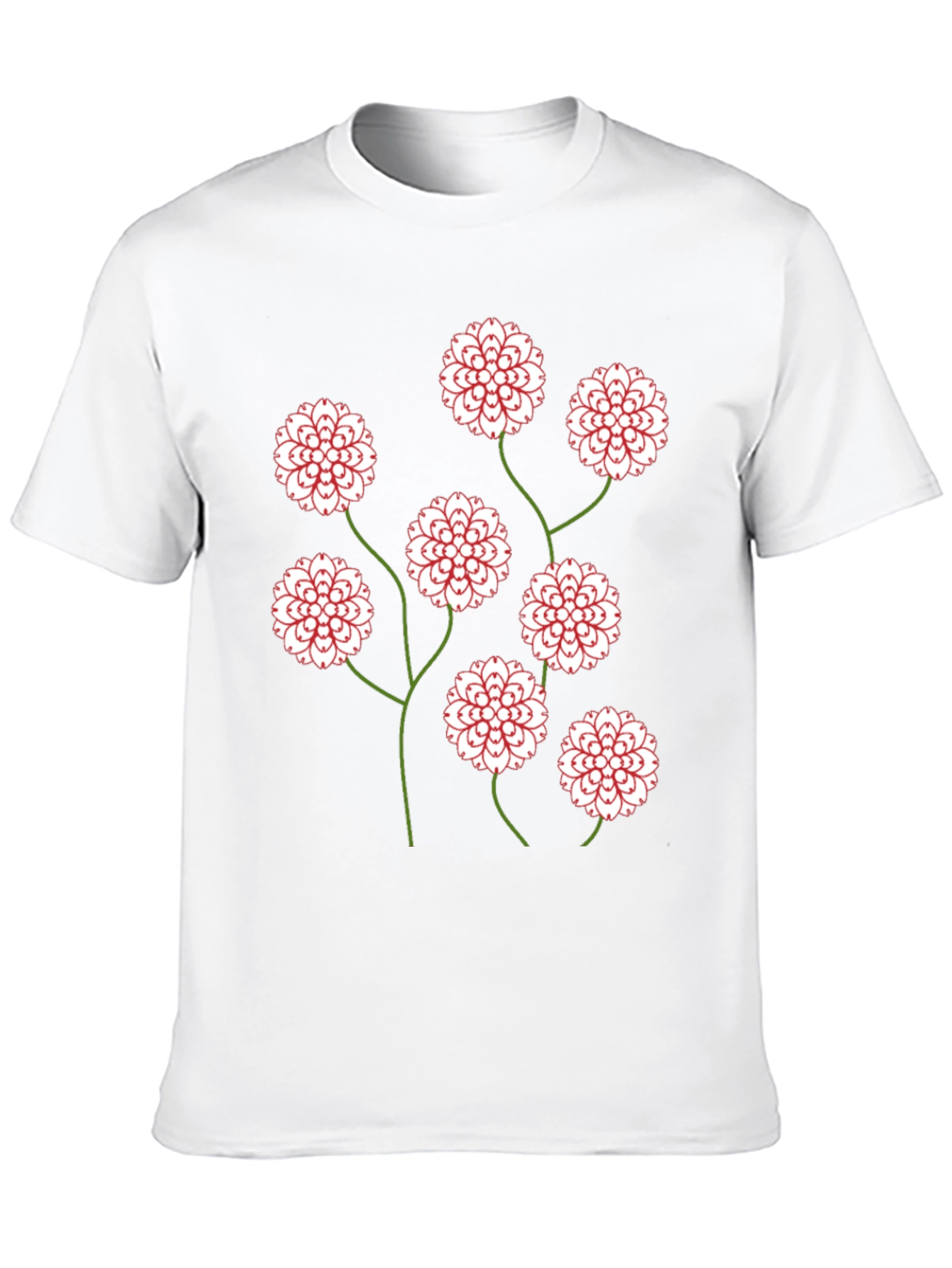 Black Floral Print Black T-Shirt view 10