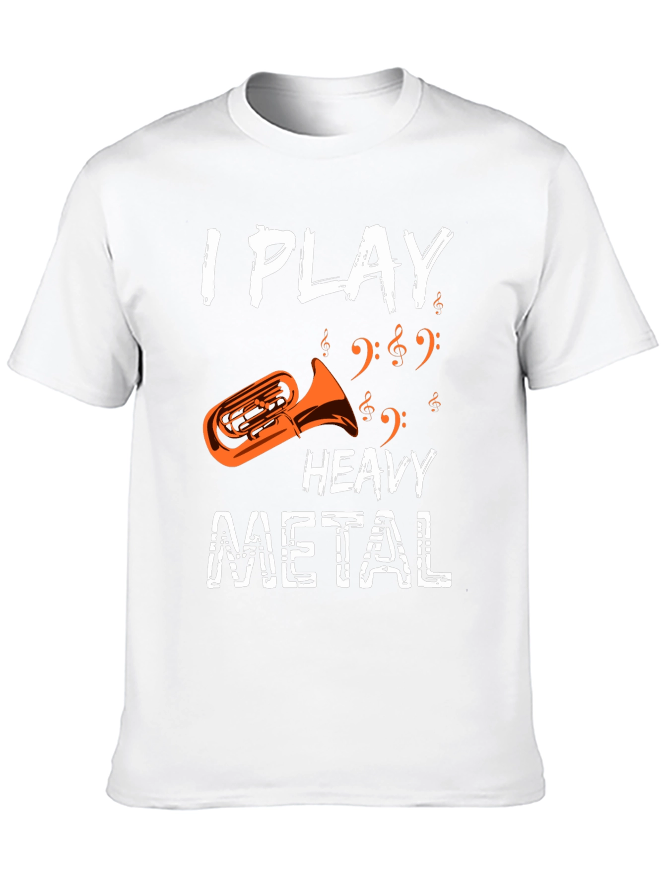 Black I Play Heavy Metal Tuba Funny Music Shirt view 10