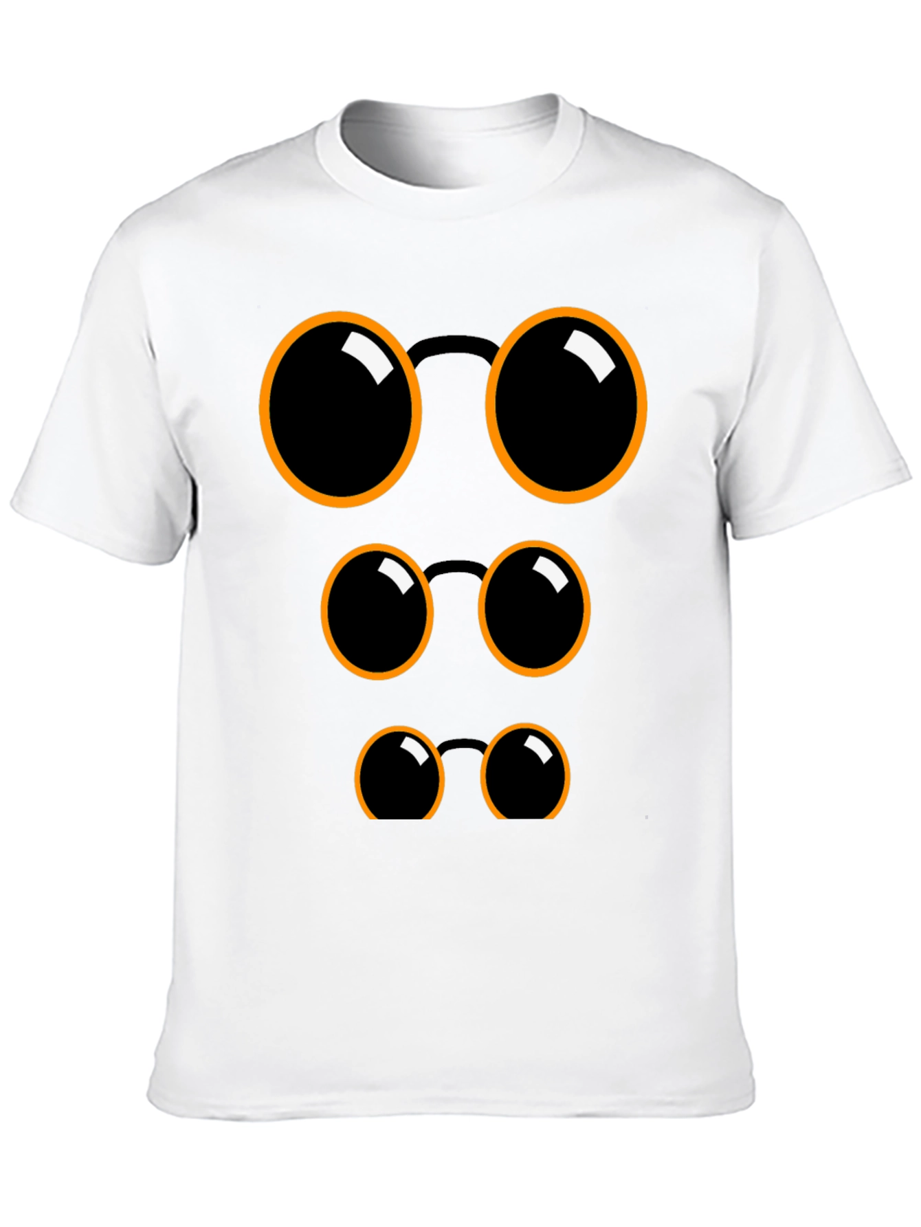 Black Funny Eyeglasses Graphic Black T-Shirt view 10
