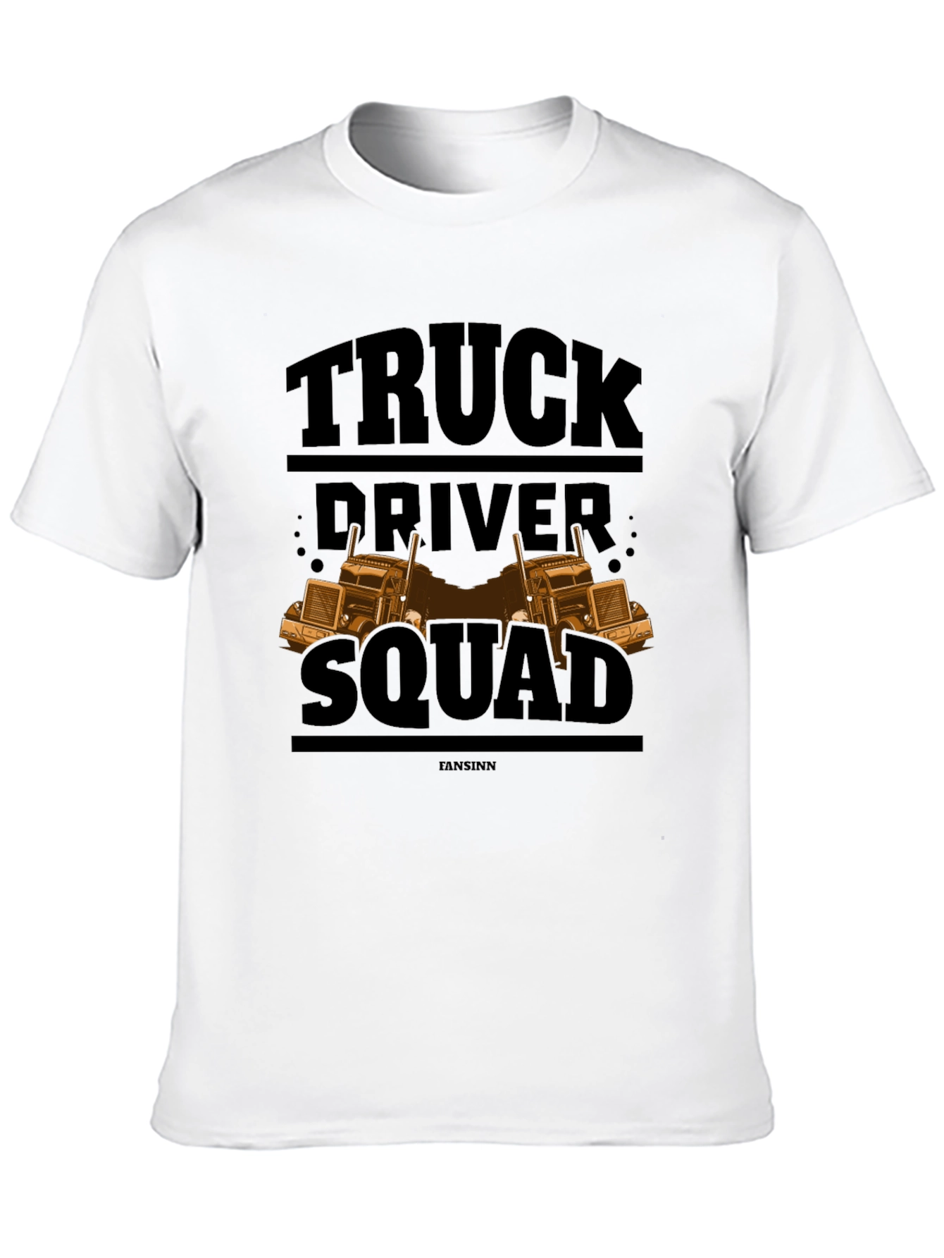 Black Truck Driver Squad Black T-Shirt view 10